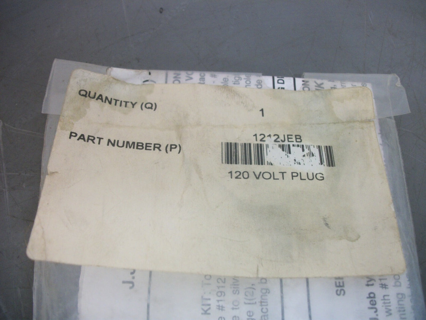 JEB 120 VOLT PLUG 1212 NEW