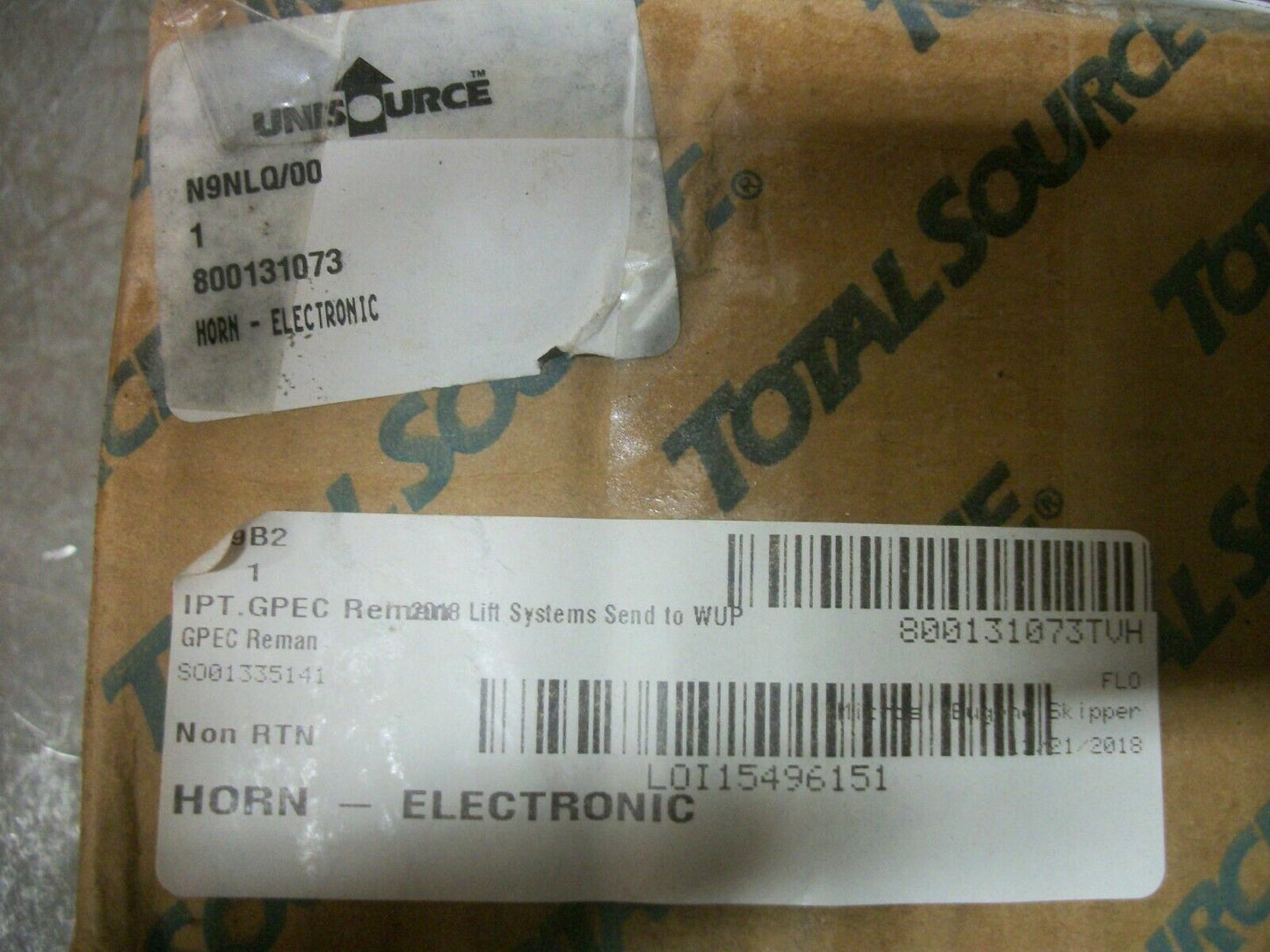 UNISOURCE TOTAL SOURCE ELECTRONIC HORN 800131073 NIB