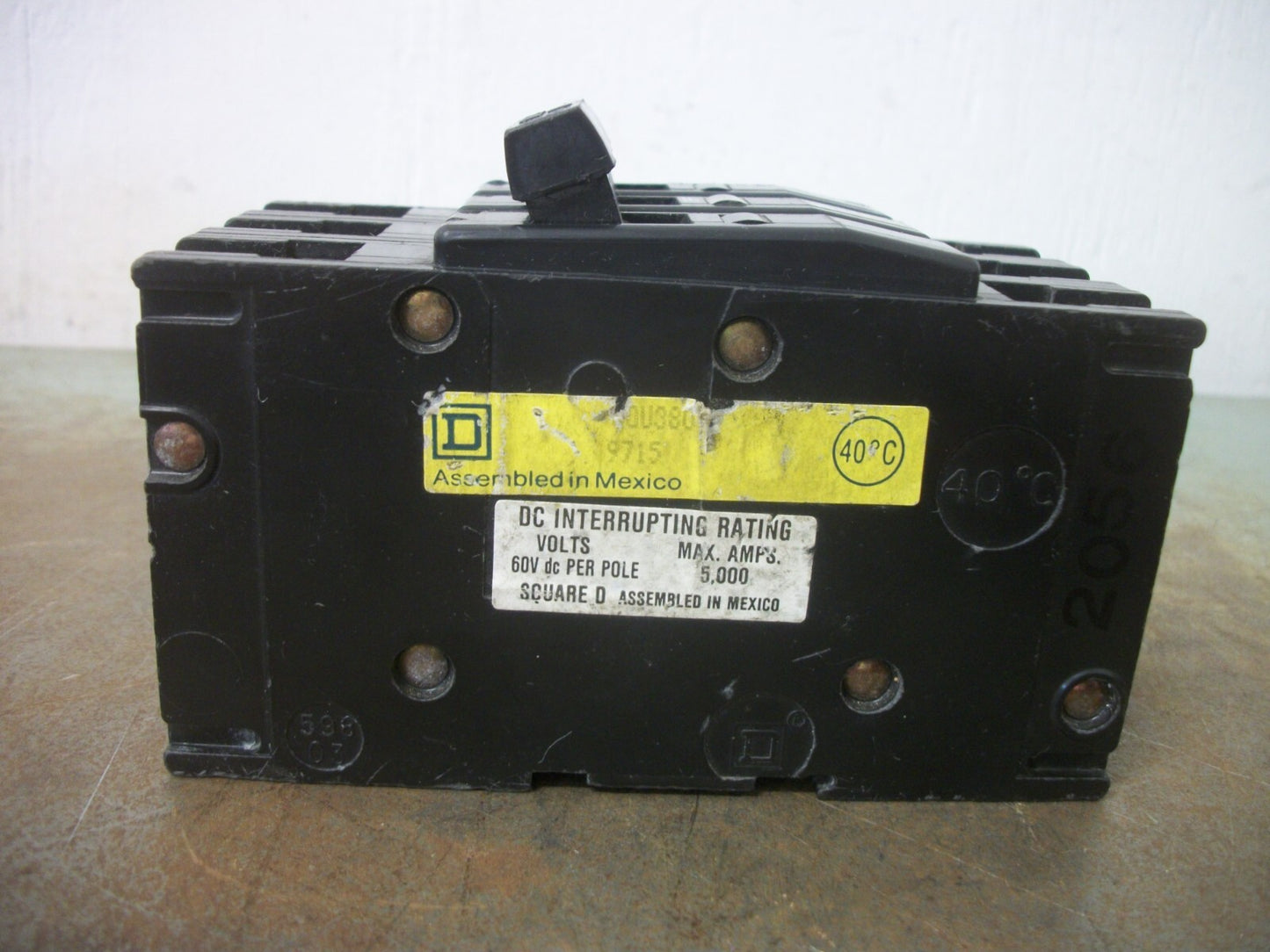 SQUARE D QOU CIRCUIT BREAKER QOU380 80AMP 240VOLT 3POLE