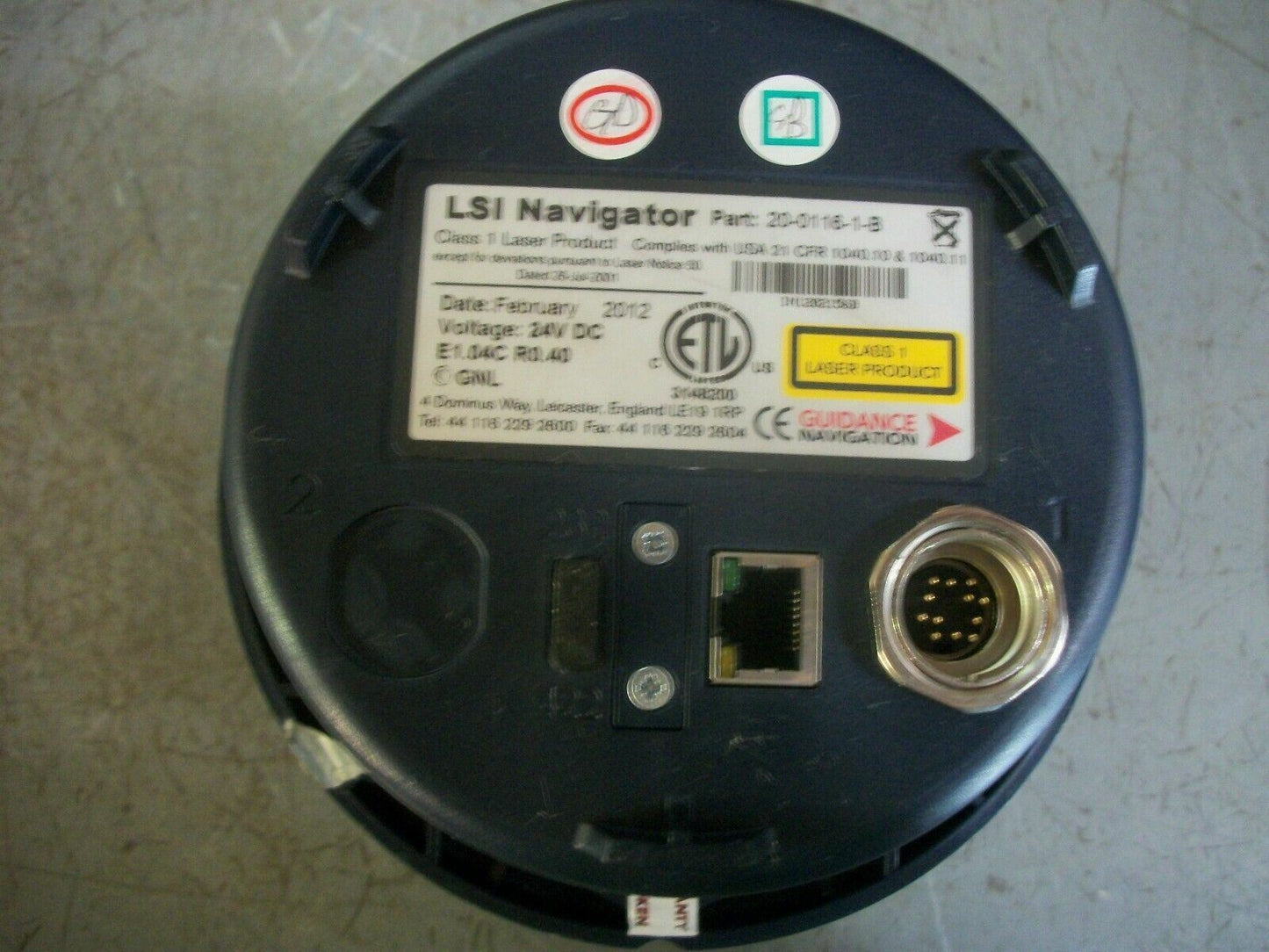 GUIDANCE NAVIGATION LSI NAVIGATOR ROTATING LASER SCANNER 20-0116-1-B