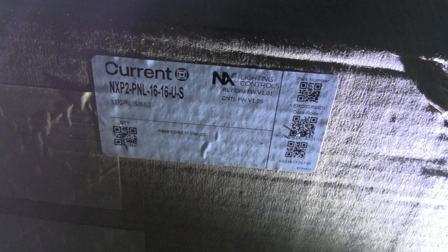 HUBBELL RELAY NX LIGHTING PANEL NXP2-PNL-16-16-U-S NIB