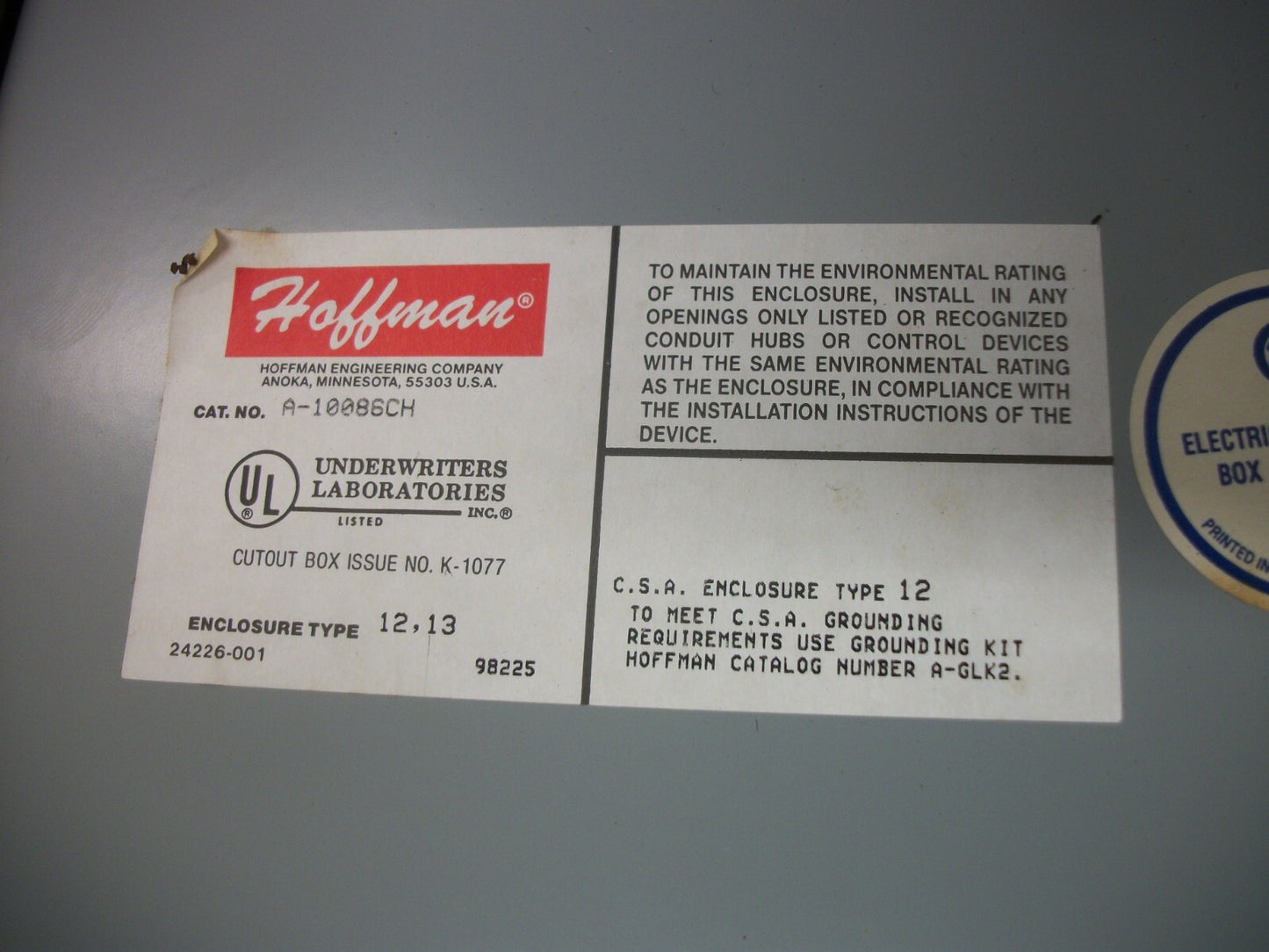 ACME ENCL 250VA 1PH TRANSFORMER TA-2-81003 HV 220X600 LV 90/120