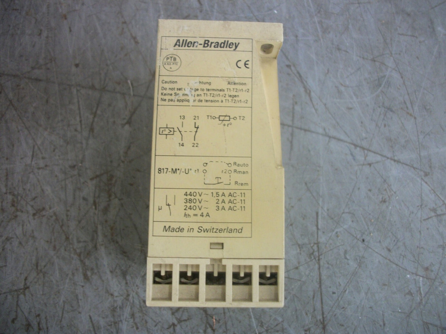 ALLEN-BRADLEY THERMISTOR RELAY 817-A* 110VCOIL 2VA