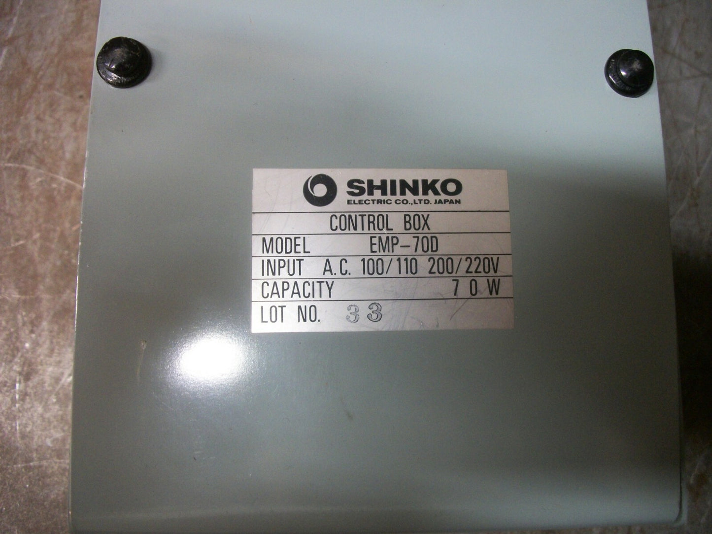 SHINKO CONTROL BOX EMP-70D 100/110 200/220VOLT 70WATT