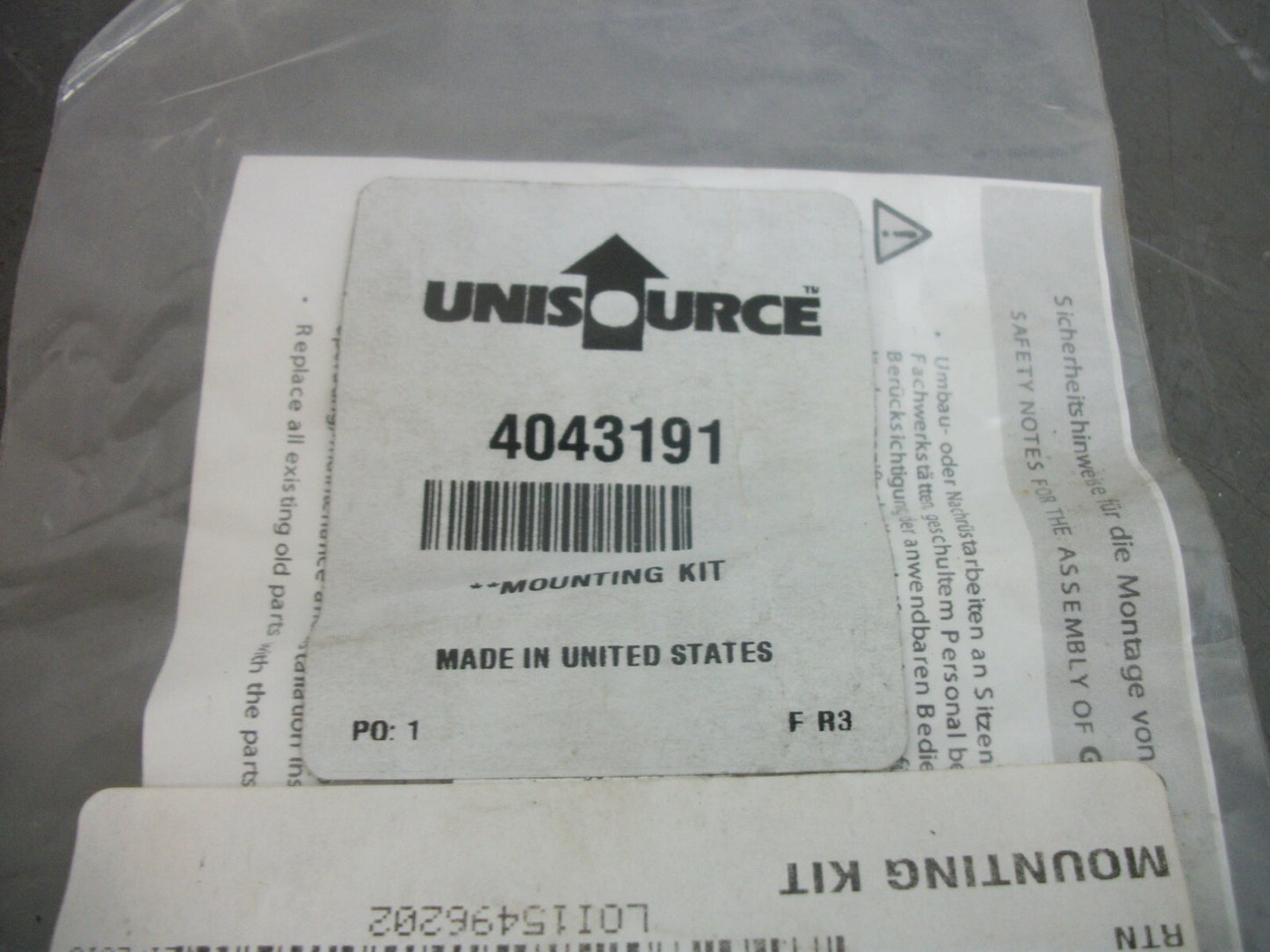 HYSTER UNISOURCE MOUNTING KIT 4043191 NEW