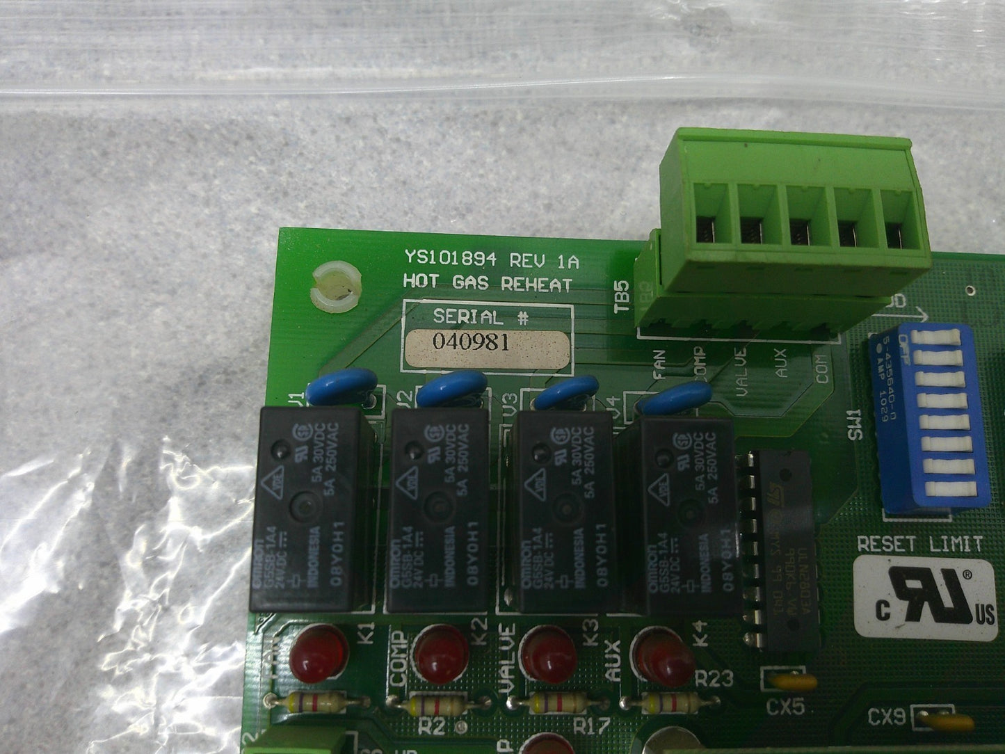 WATTMASTER CONTROLS HOT GAS REHEAT CONTROL BOARD YS101894 W/552 PROCESSOR BOARD