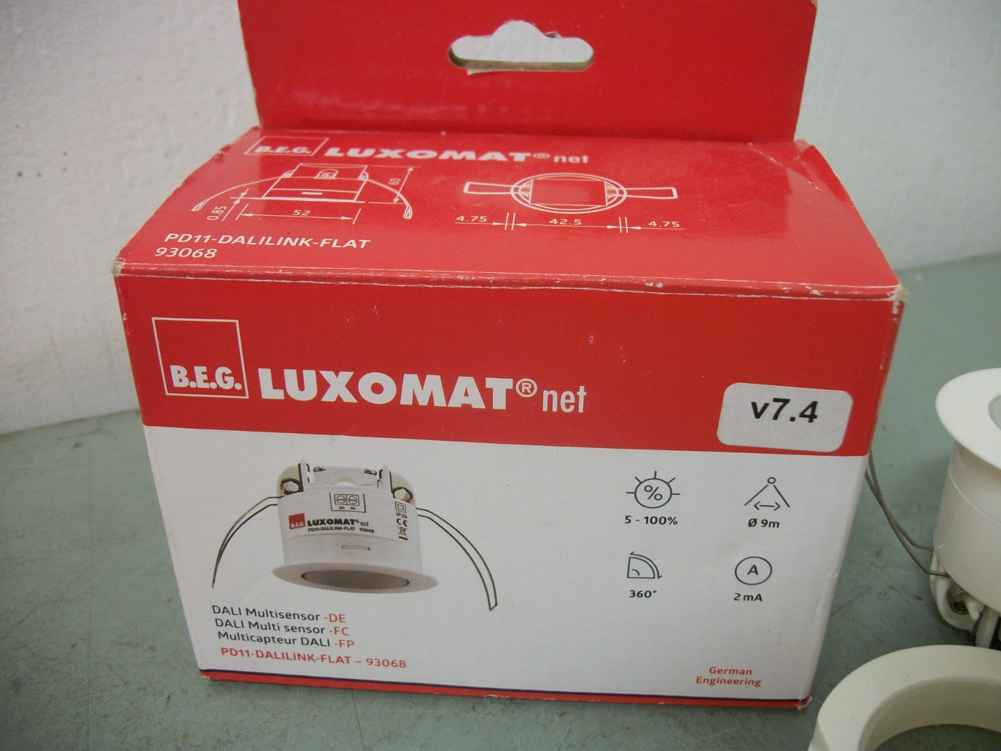 B.E.G. LUXOMAT NET DALI MULTISENSOR PD11-DALILINK-FLAT 93068 NIB