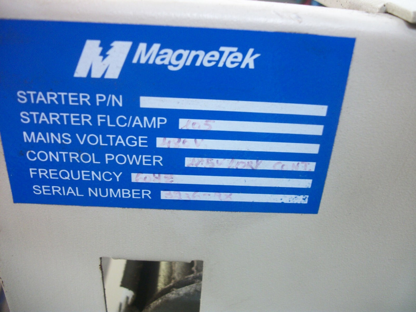 MAGNETEK REDUCED VOLTAGE MOTOR STARTER RVS-N 480VOLT