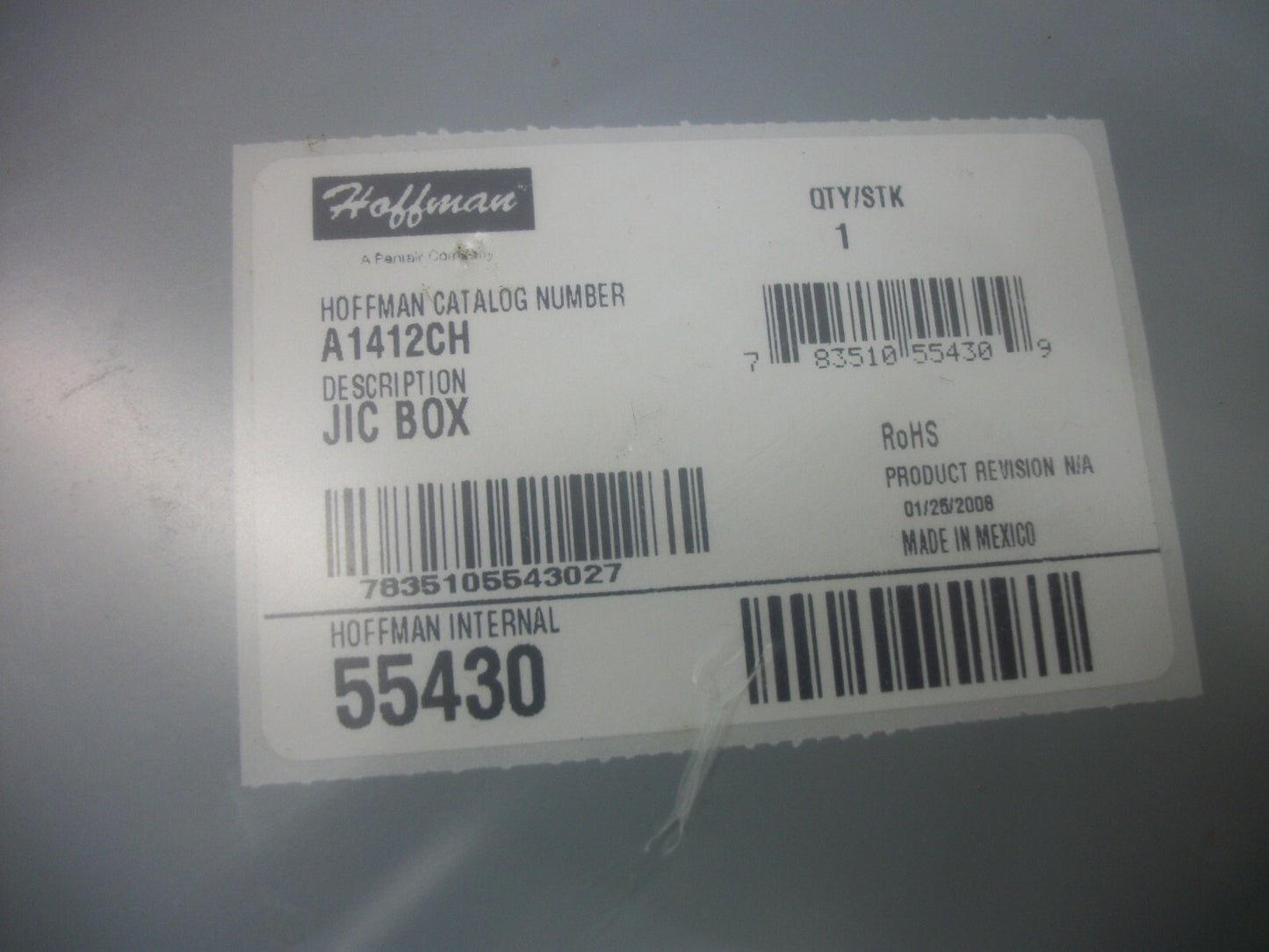 HOFFMAN 14 X 12 X 6 JIC BOX ENCLOSURE TYPE 12,13 A1412CH NEW