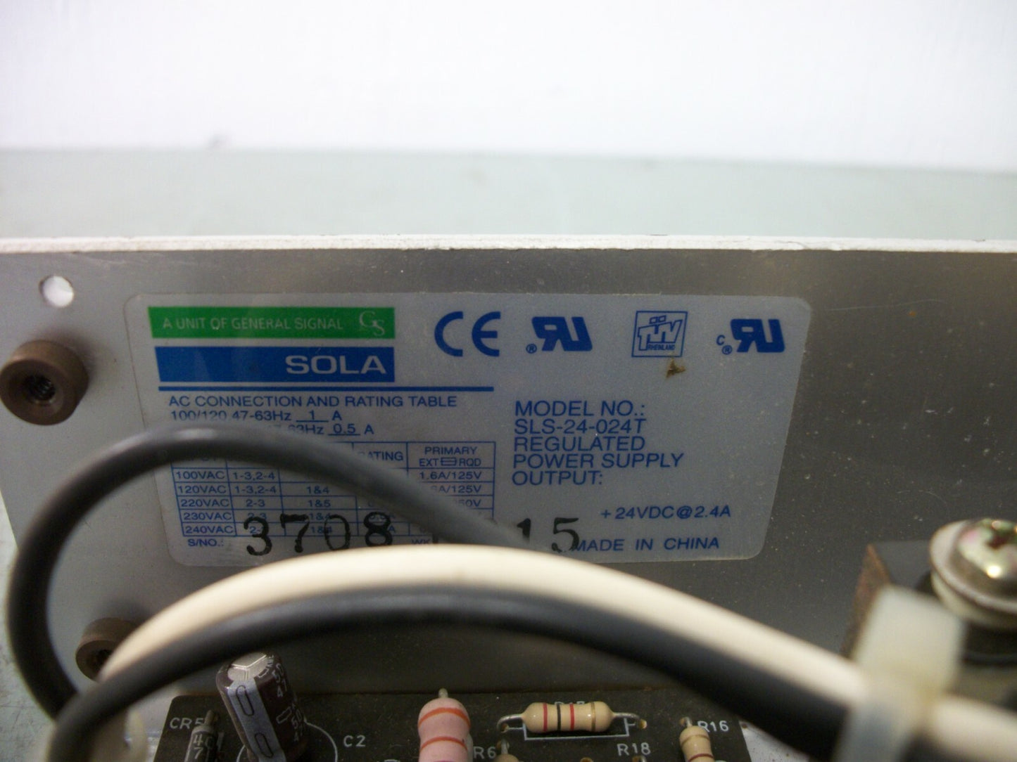 SOLA REGULATED POWER SUPPLY SLS-24-024T 24VDC 2.4AMP