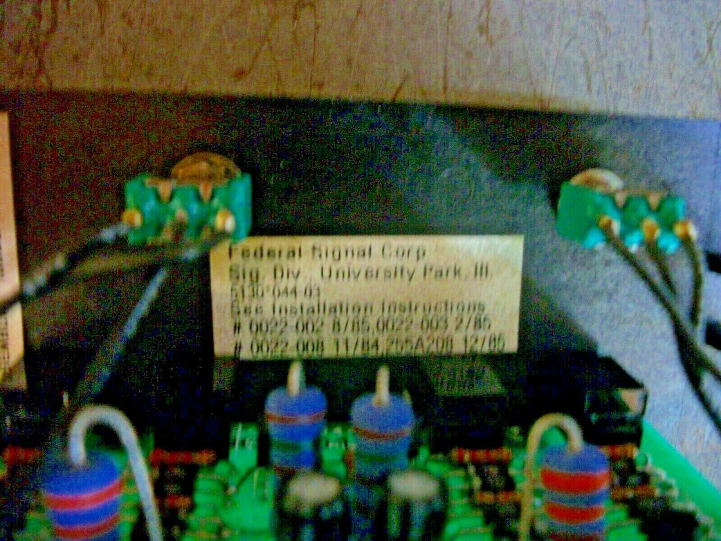 FEDERAL SIGNAL TROUBLE ALARM CONTROL UNIT 5130*044-03