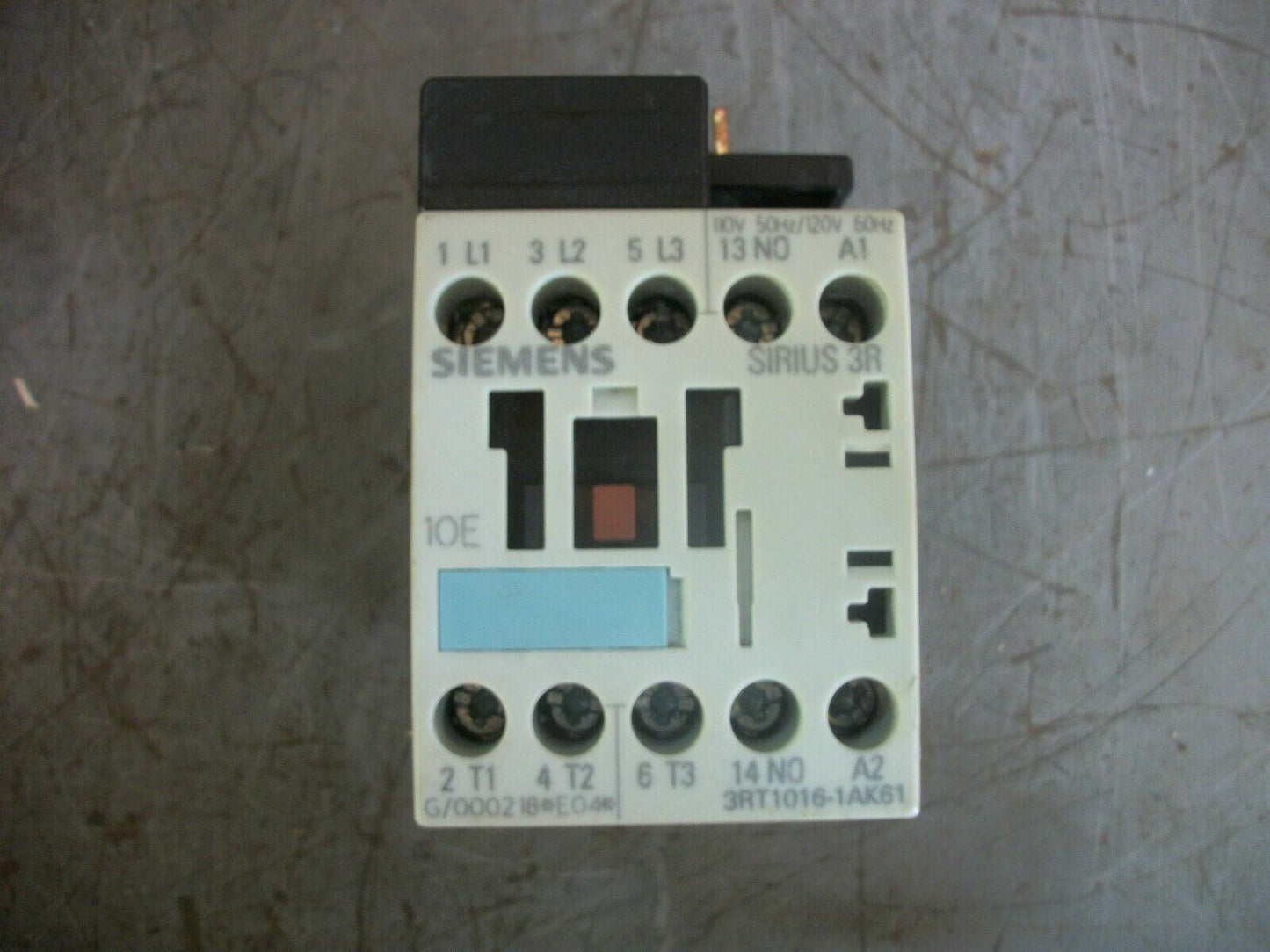 SIEMENS CONTACTOR 3RT1016-1AK61 120VCOIL 20AMP 3PH 600V 7.5HP