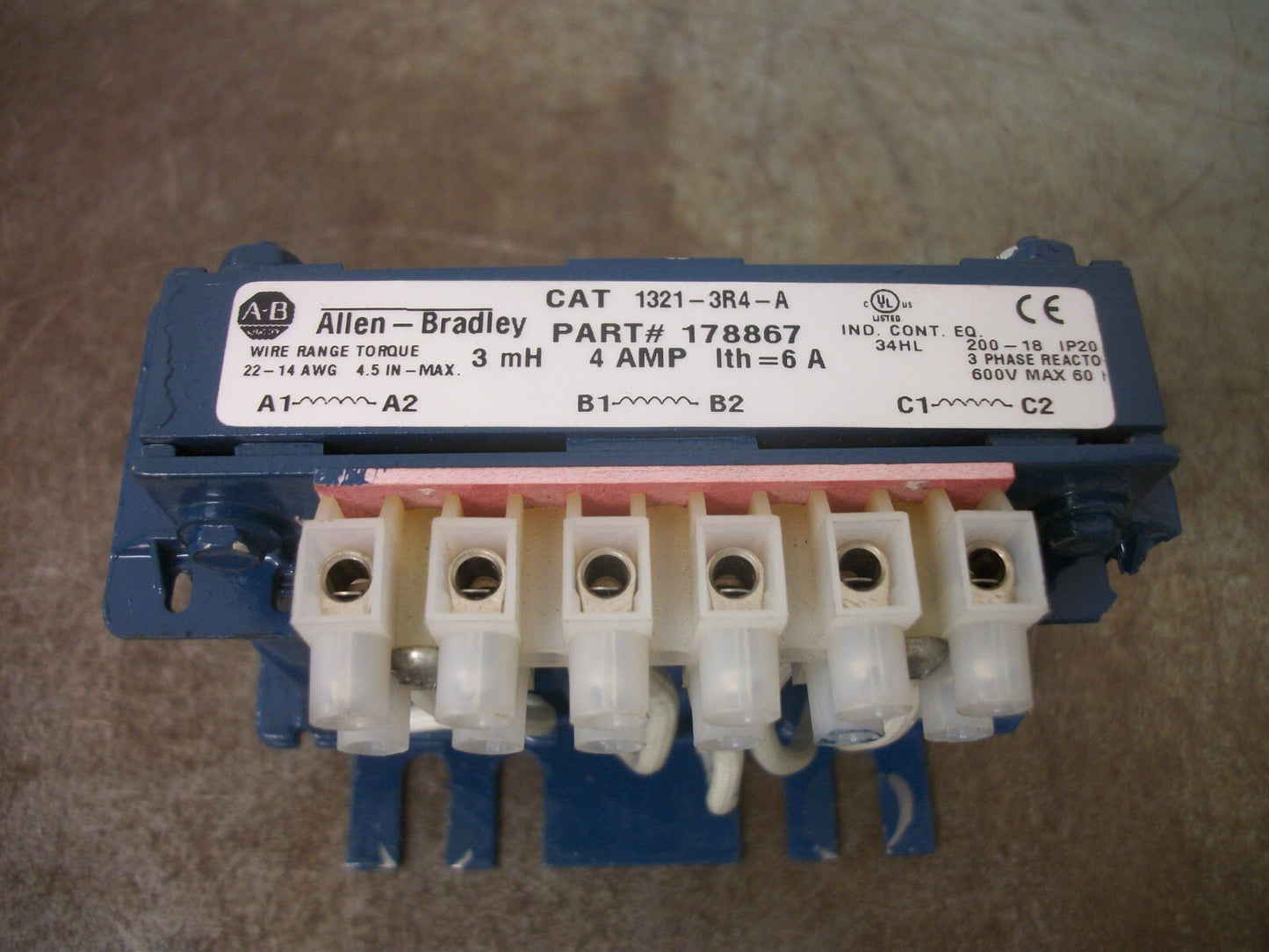 ALLEN-BRADLEY 3mH 3PH LINE REACTOR 1321-3R4-A