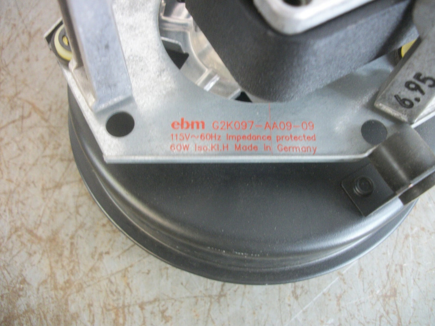 EBM THERMALLY PROTECTED AC CENTRIFUGAL BLOWER G2K097-AA09-09 115V 60W