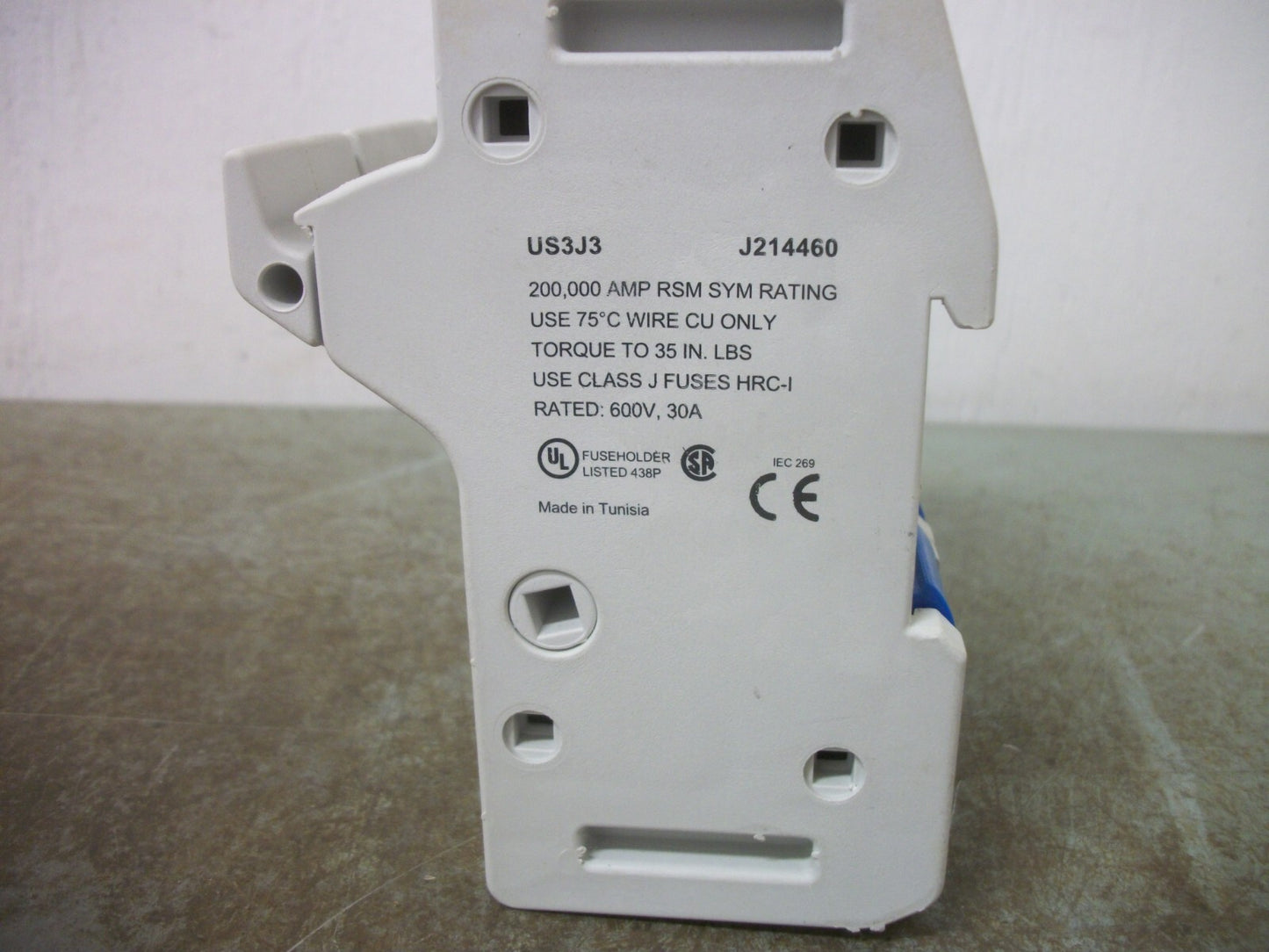 FERRAZ-SHAWMUT ULTRASAFE CLASS J FUSEHOLDER US3J3 30AMP 600VOLT 3POLE