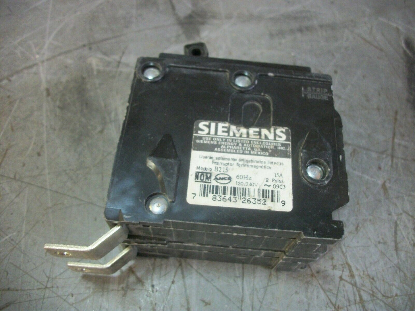 SIEMENS BL CIRCUIT BREAKER B215 15AMP 240VOLT 2POLE