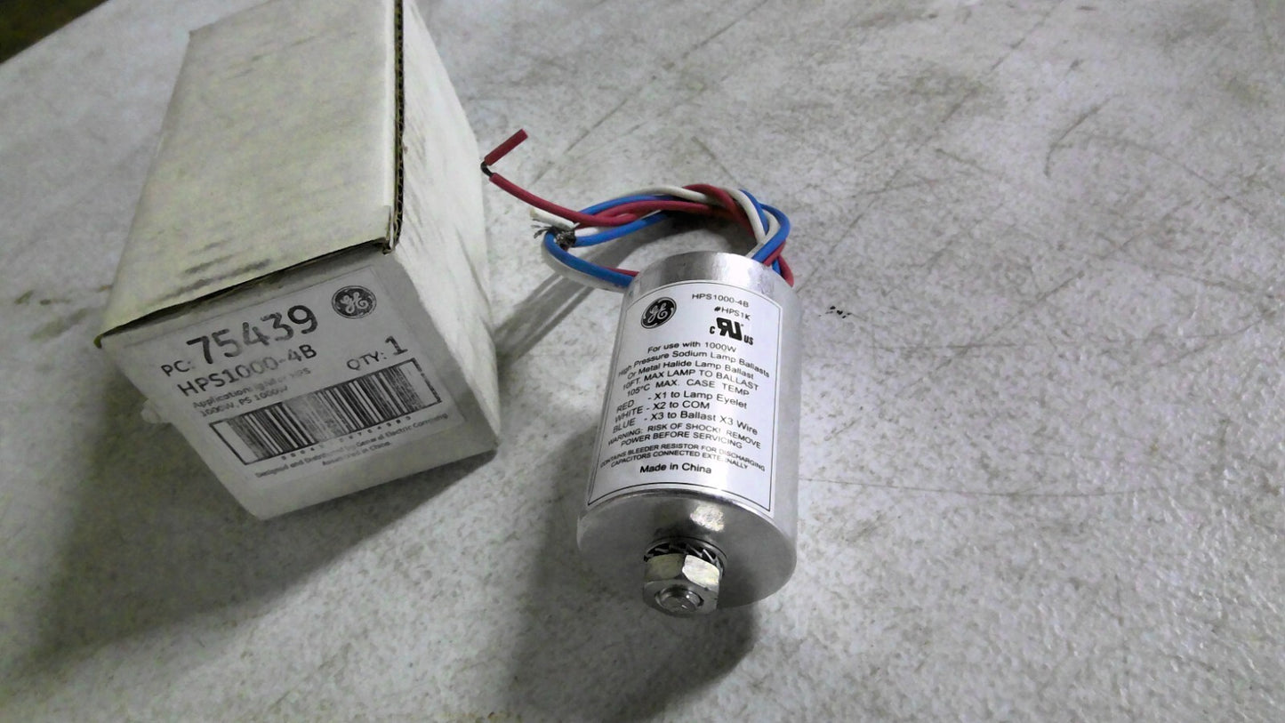 GE 75439 HIGH PRESSURE SODIUM BALLAST STARTER HPS1000-4B 1000W NIB