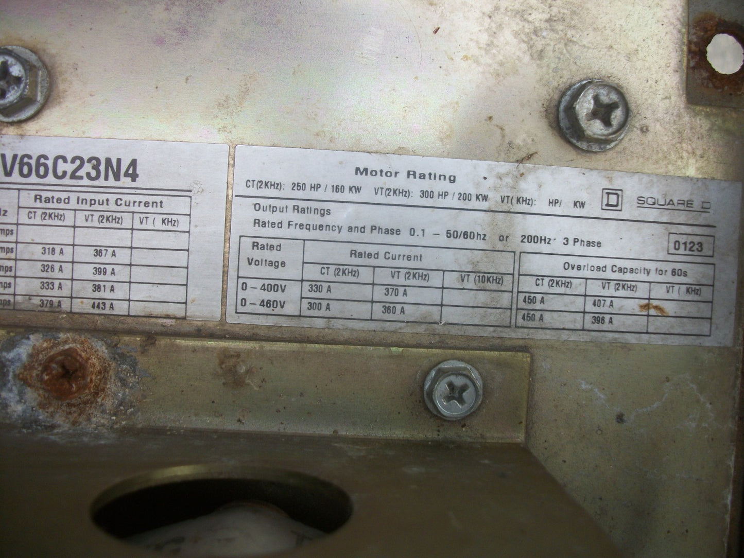 SQUARE D TELEMECANIQUE 250HP AC DRIVE ATV66C23N4 460VOLT 3PH 330AMP