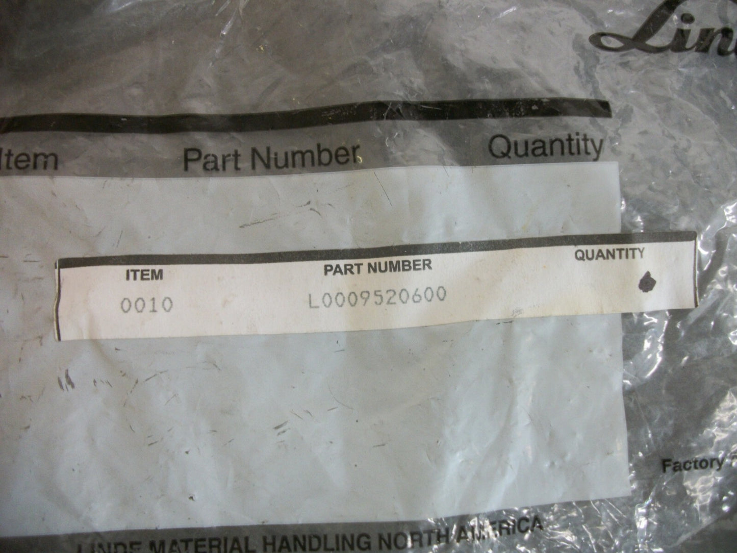 LINDE BAG OF 12 FORKLIFT HYDRAULIC CONNECTOR FITTINGS L0009520600 NEW