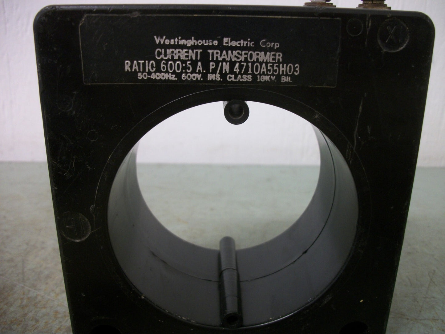 WESTINGHOUSE 600:5 RATIO CURRENT TRANSFORMER 4710A55H03