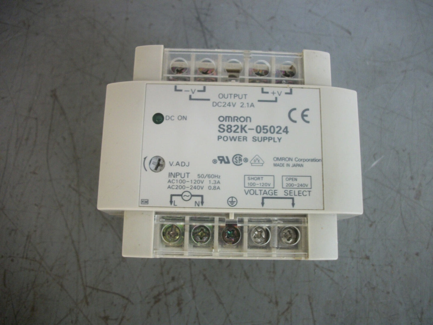 OMRON POWER SUPPLY S82K-05024 24VDC 2.1AMP