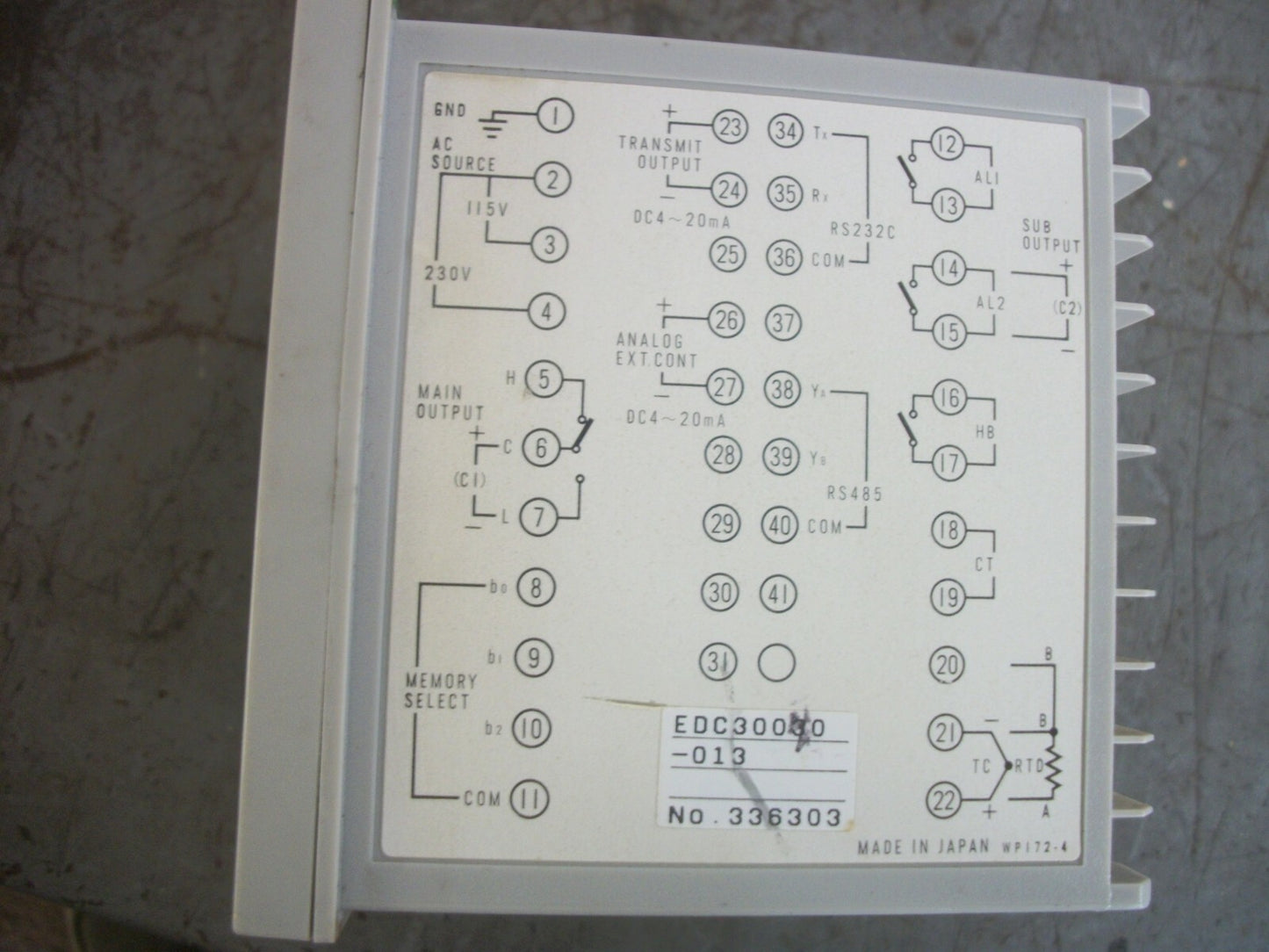ECLIPSE-DUNGS TEMPERATURE CONTROLLER EDC30030 0-160 DEG F