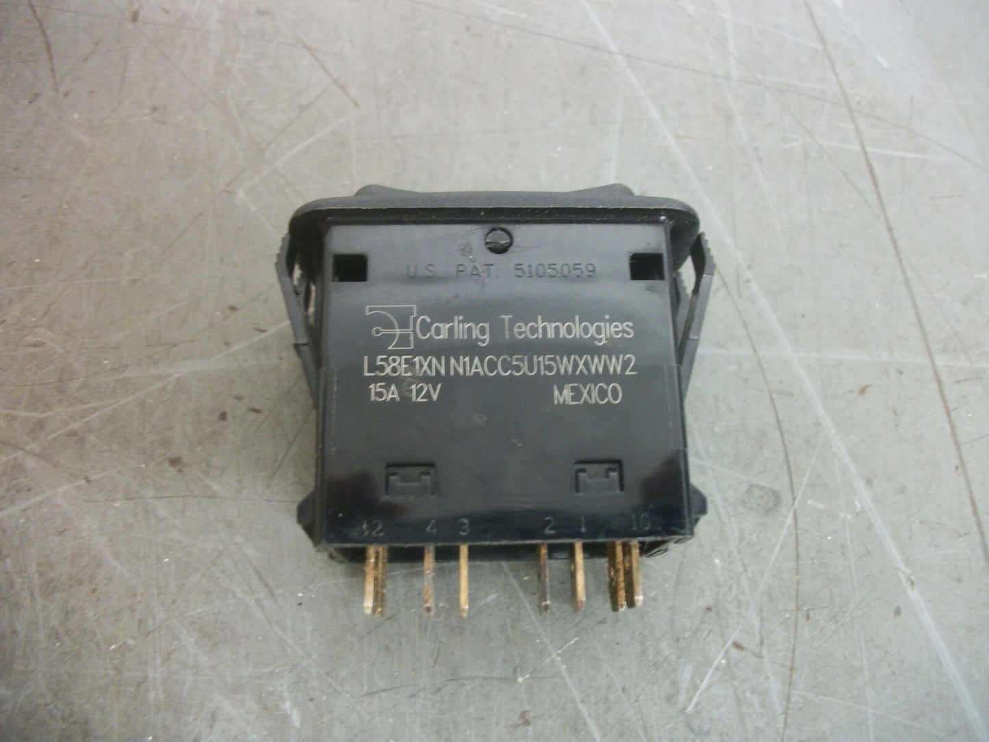 CARLING HIGH/LOW ROCKER SWITCH L58E1XNN1ACC5U15WXWW2 15AMP 12VOLT NOB