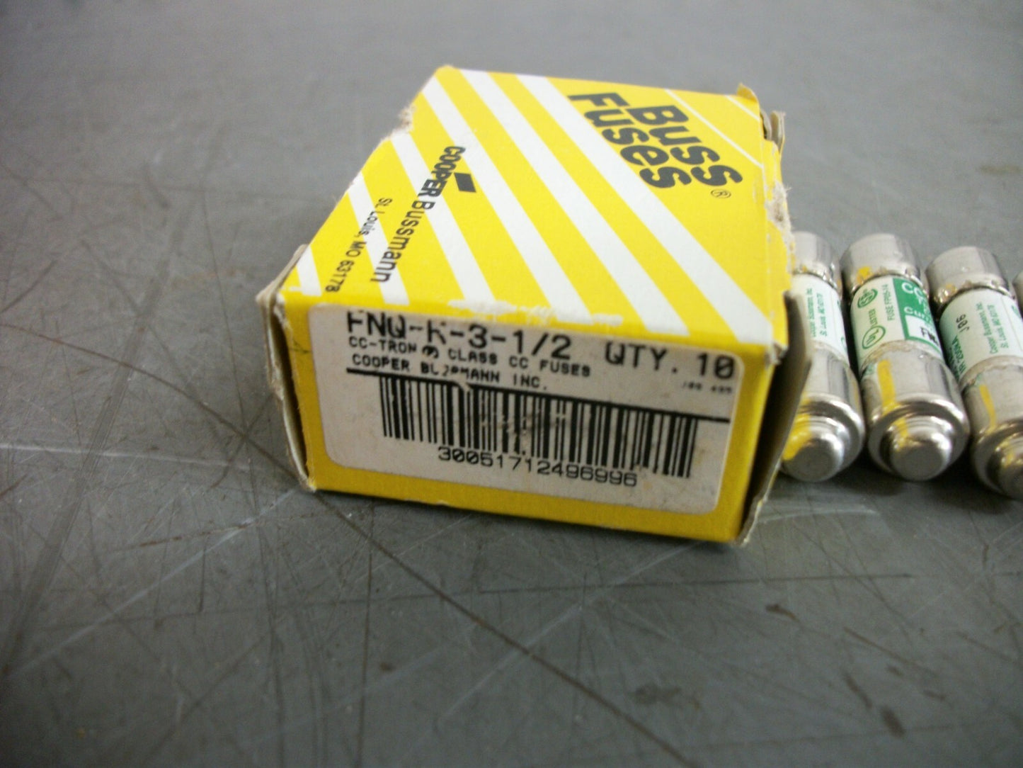 BUSSMANN BOX OF 4 CC-TRON FUSES FNQ-R-3-1/2 3-1/2AMP 600VOLT NIB