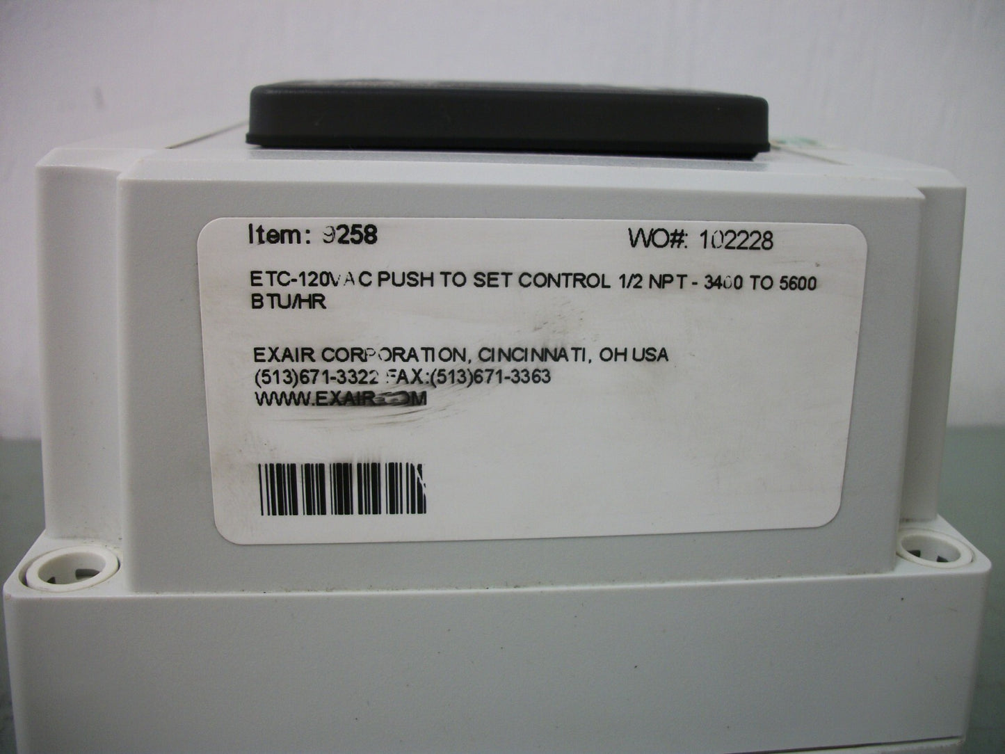 EXAIR ETC 1/2" NPT ELECTRONIC TEMPERATURE CONTROL 9258 120VOLT