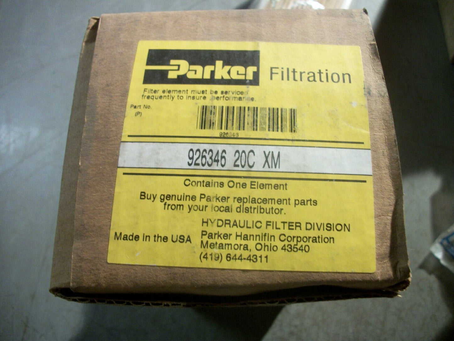 PARKER HYDRAULIC FILTER 926346 NIB