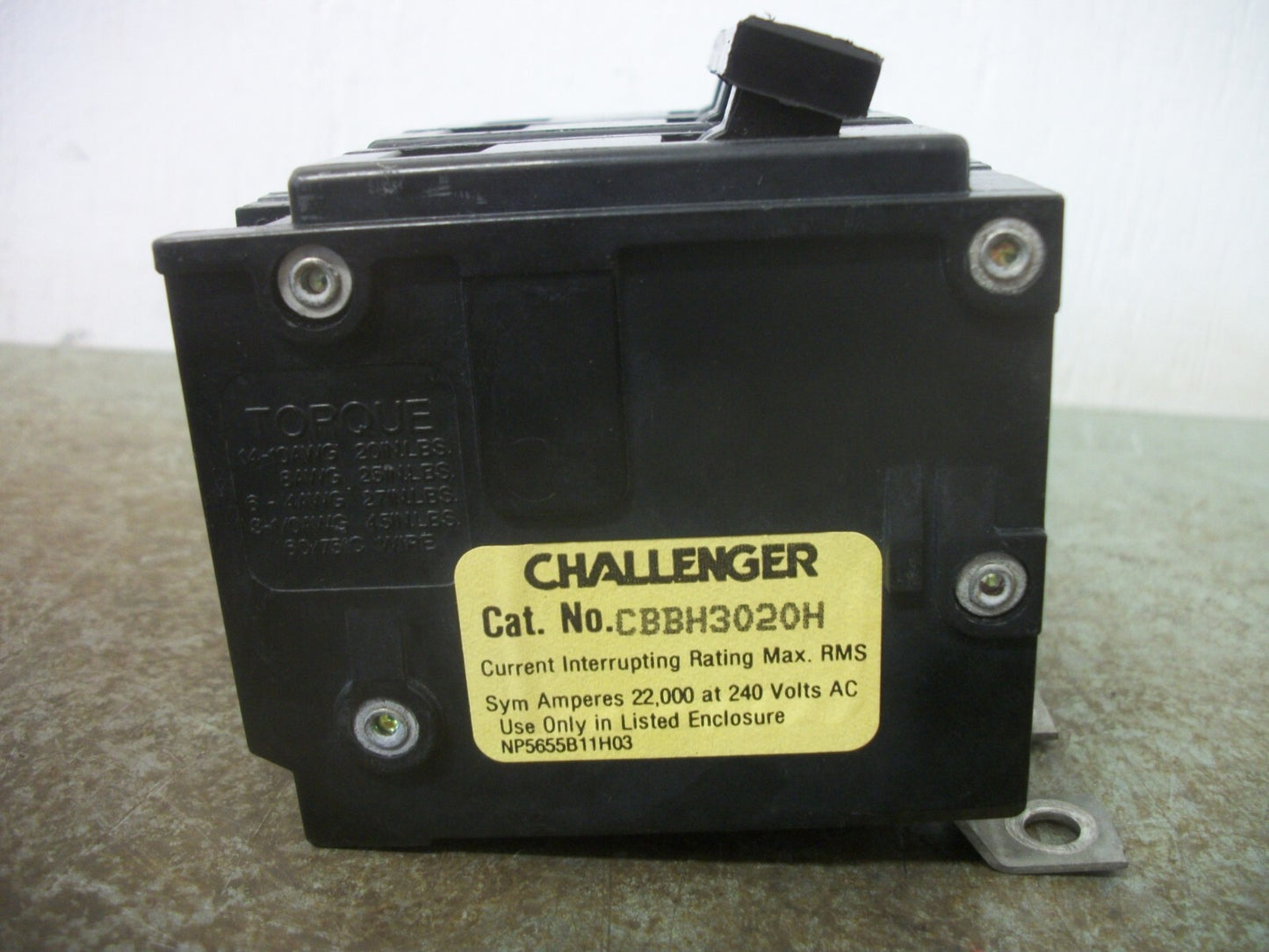 CHALLENGER CBBH CIRCUIT BREAKER CBBH3020H 20AMP 240VOLT 3POLE