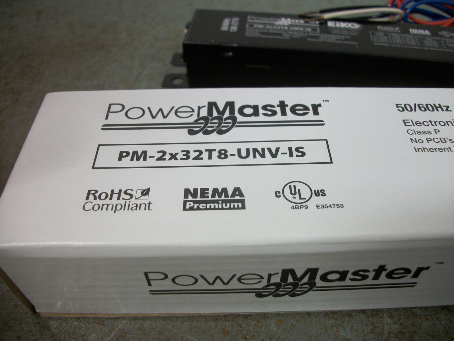 EIKO POWER MASTER ELECTRONIC BALLAST PM-2X32T8-UNV-IS 120-277VOLT NIB