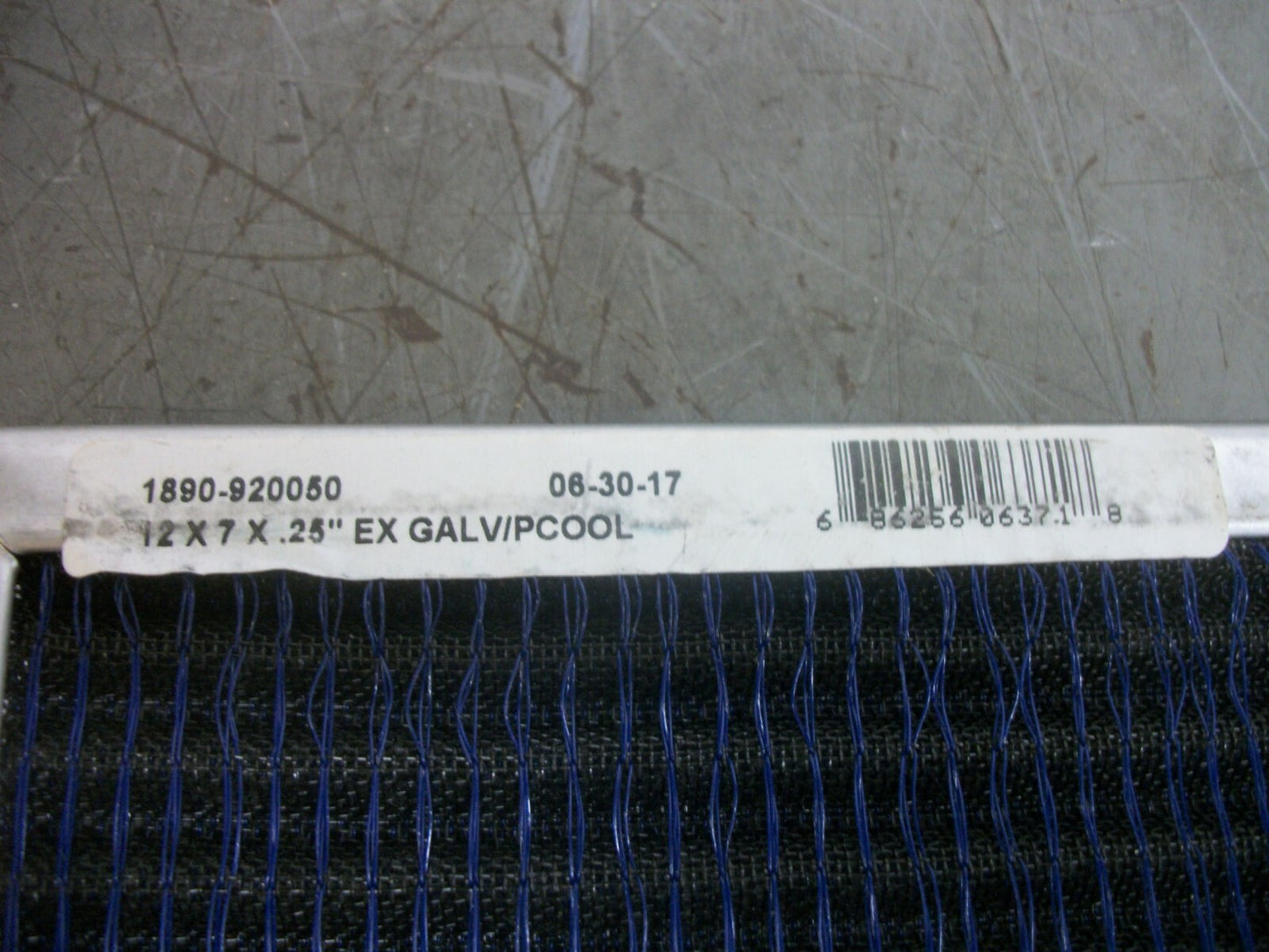 GENERIC 12 X 7 X.25" EX GALV/PCOOL AIR FILTER UNIT 1890-920050 NEW