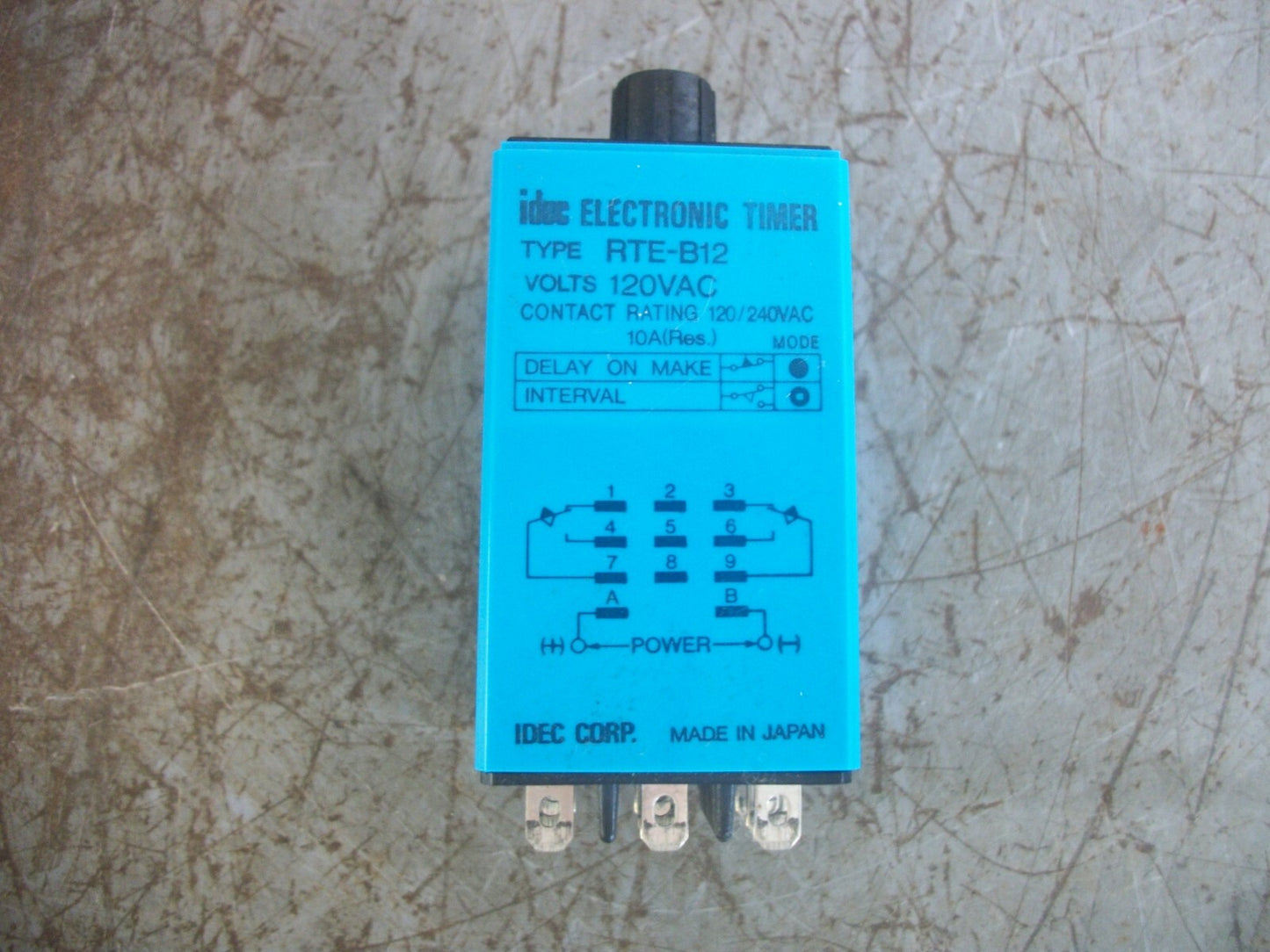 IDEC ELECTRONIC TIMER RTE-B12 120VOLT 0-60MIN 120VOLT