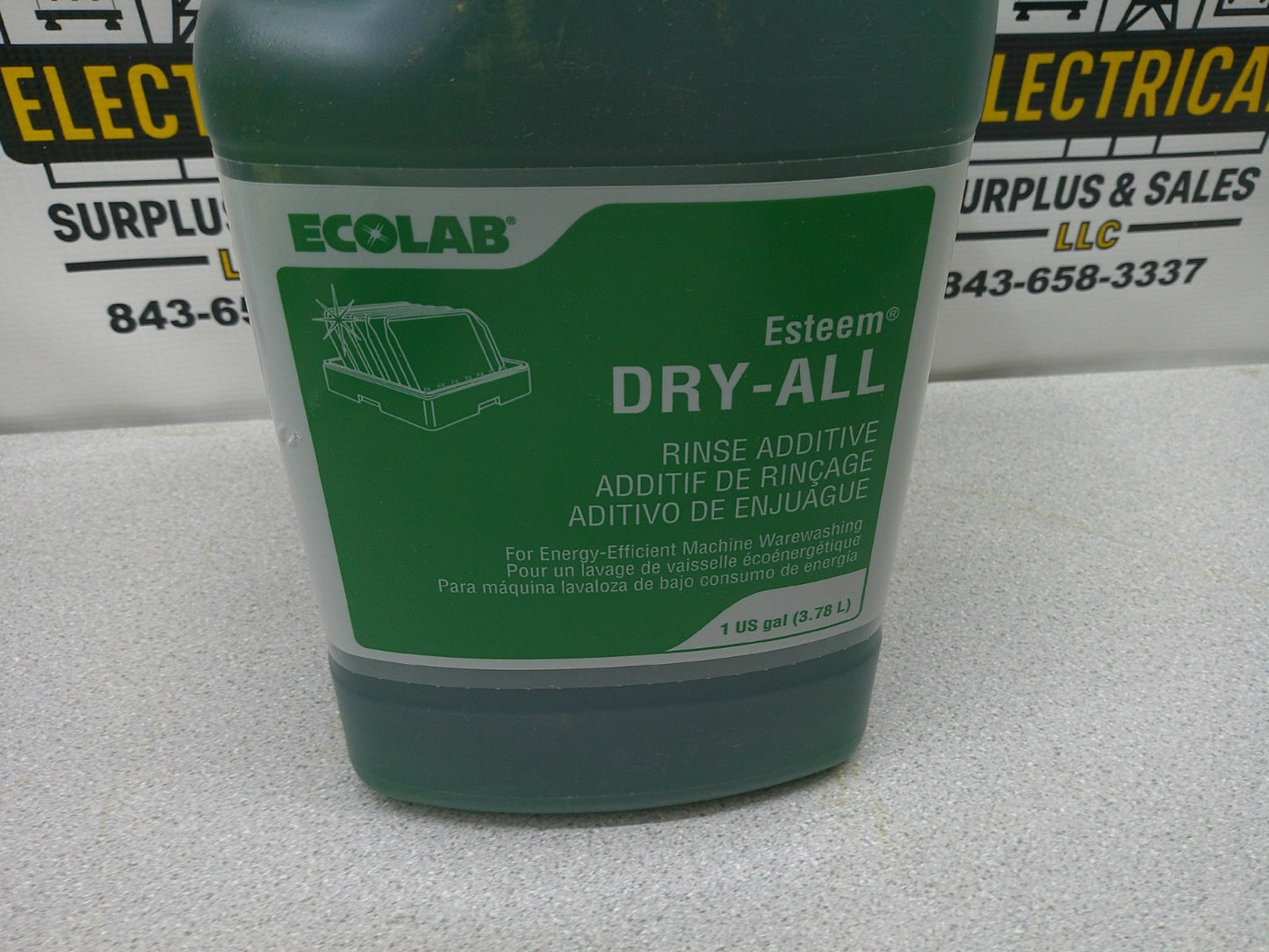 ECOLAB ESTEEM 1 GALLON DRY-ALL RINSE ADDITIVE NEW
