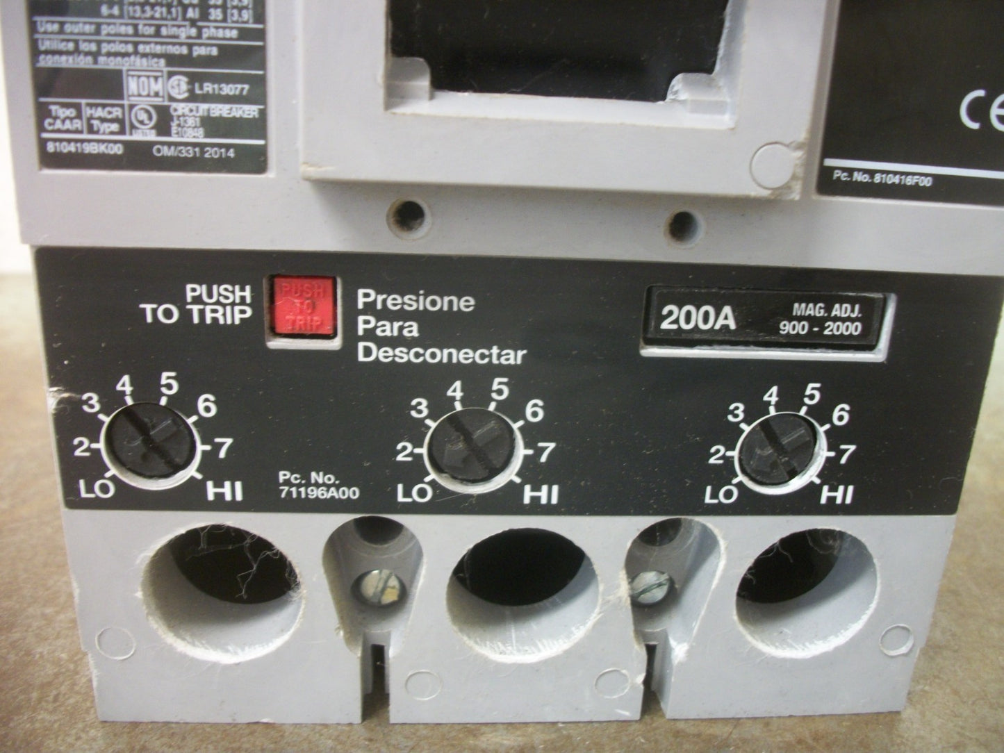 SIEMENS SENTRON FXD6-A CIRCUIT BREAKER FXD63B200 200AMP 600VOLT 3POLE