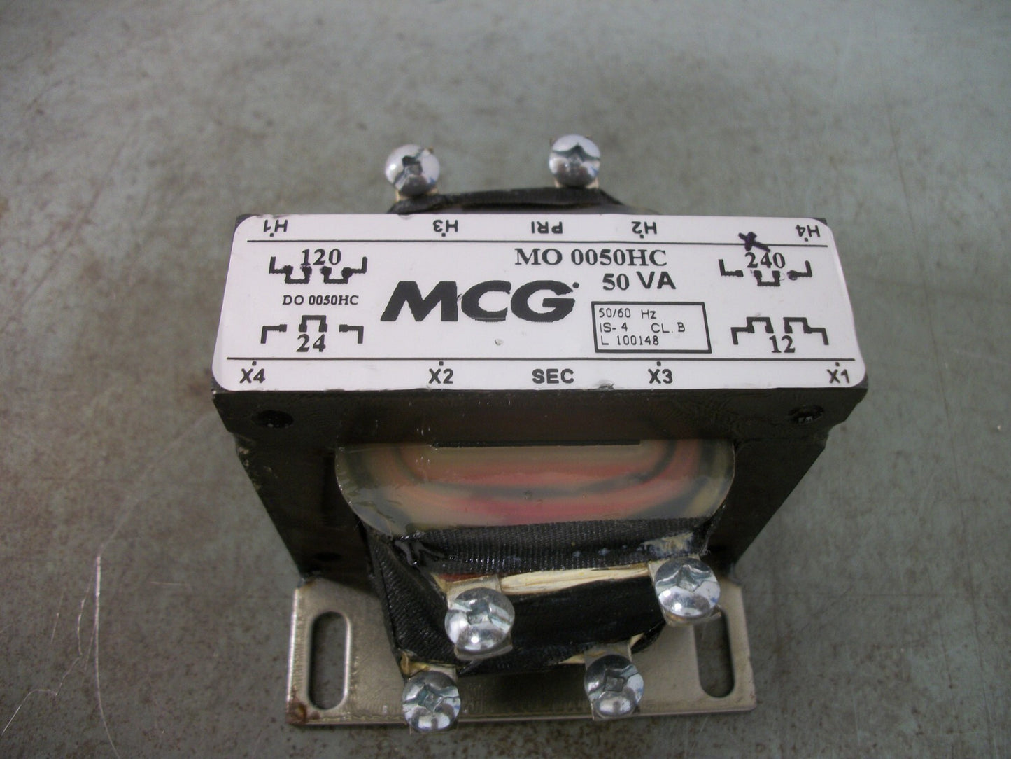MCG 50VA 1PH TRANSFORMER MO 0050HC HV 120X240 LV 24/12 NOB