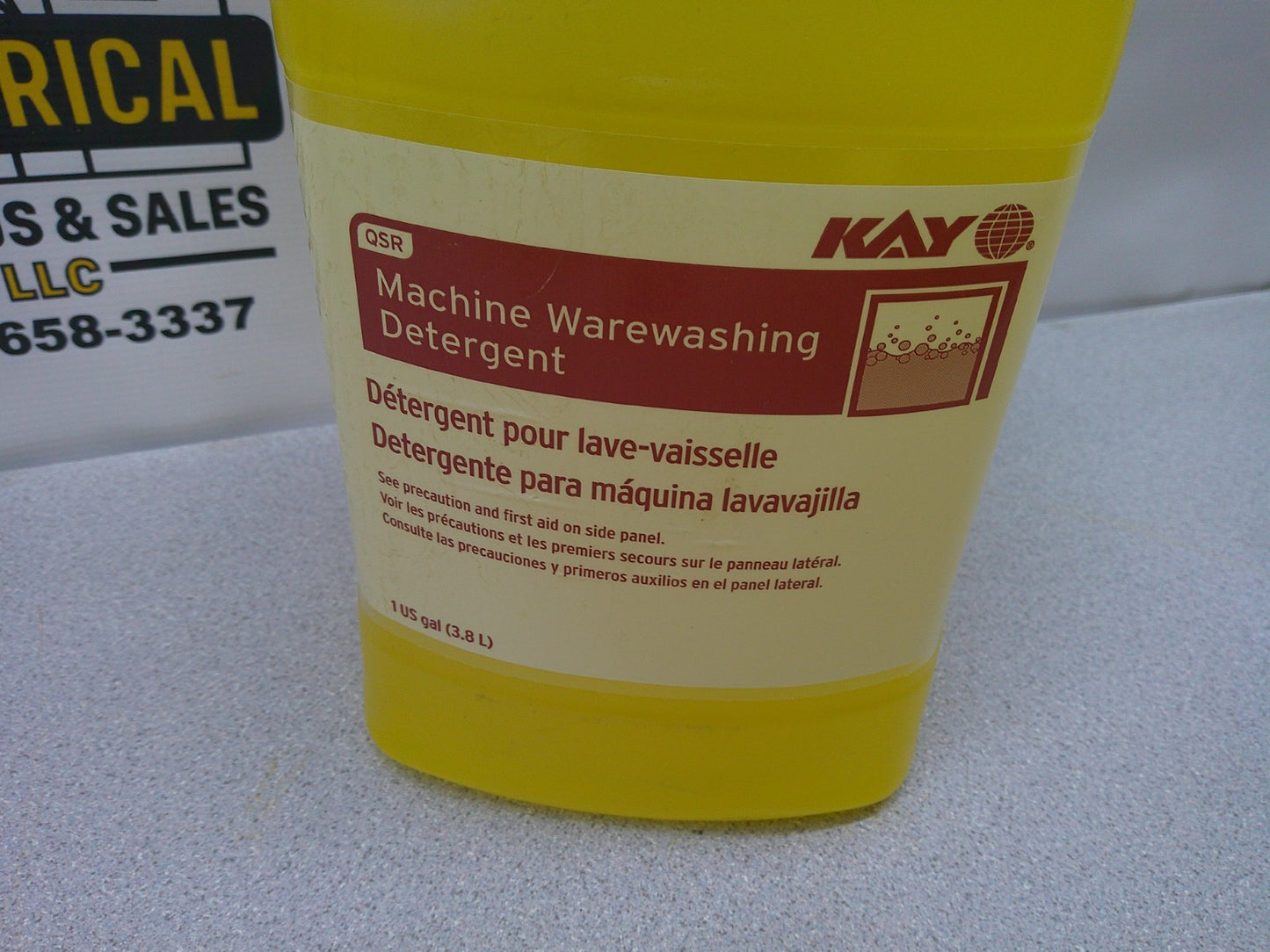 KAY QSR 1 GALLON MACHINE WAREWASHING DETERGENT NEW