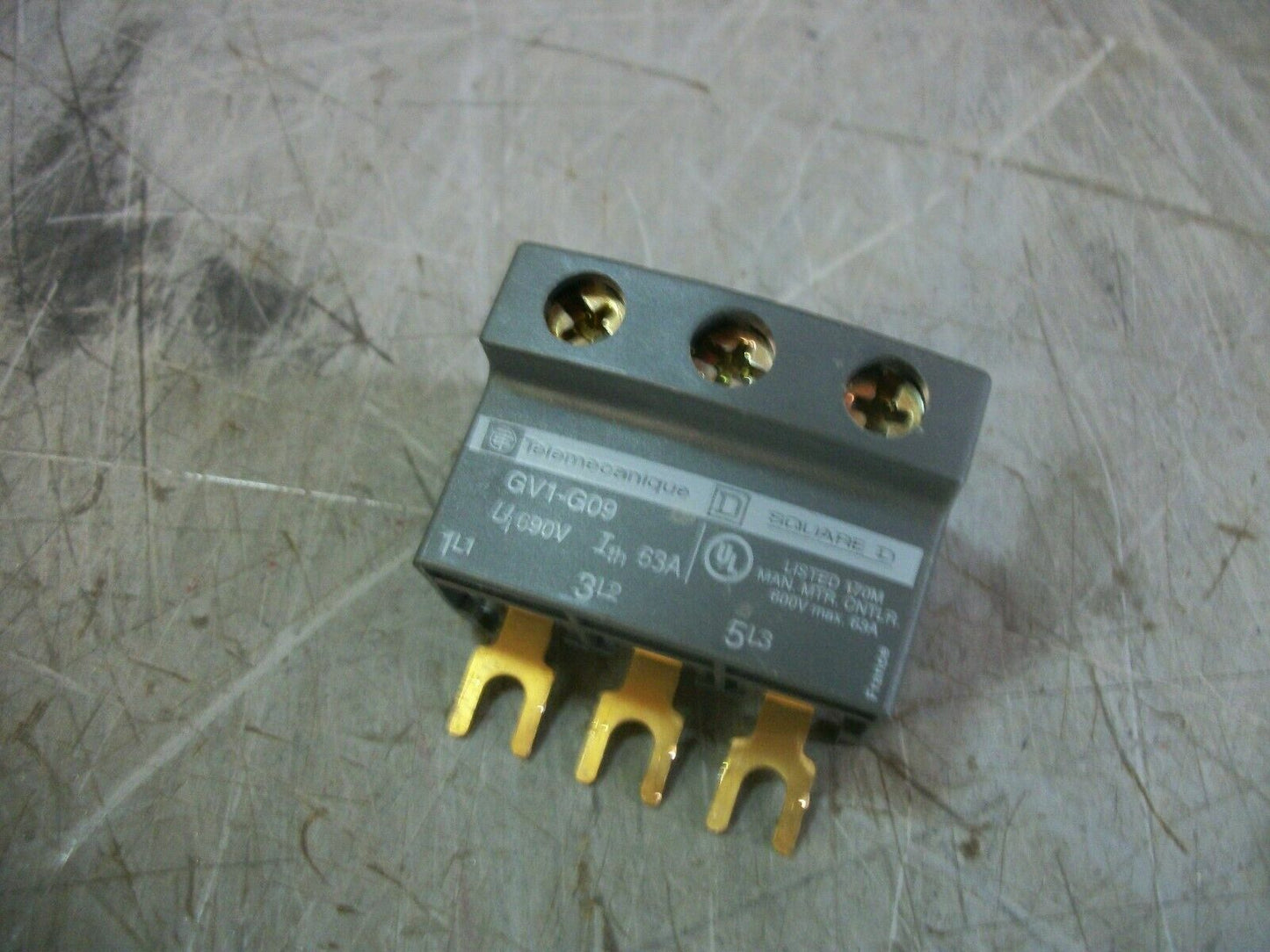 TELEMECANIQUE TERMINAL BLOCK GV1G09 63AMP 600VOLT