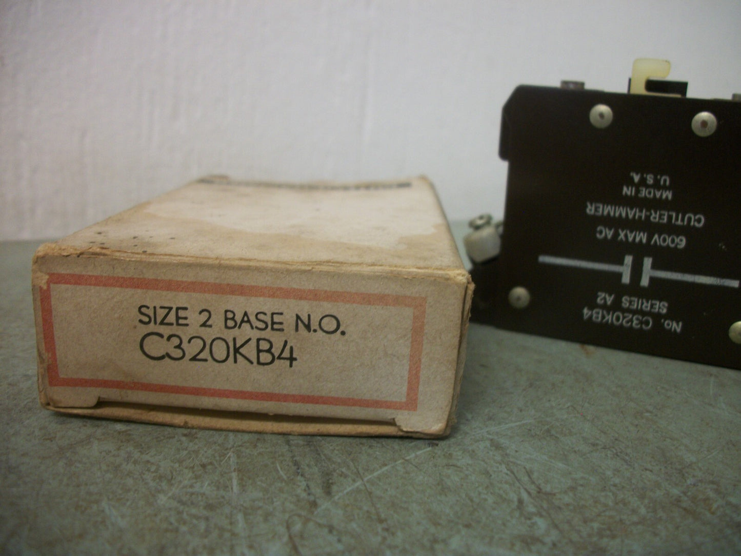 CUTLER-HAMMER N.O. AUXILIARY CONTACT BLOCK FOR SIZE 2 C320KB4 NIB