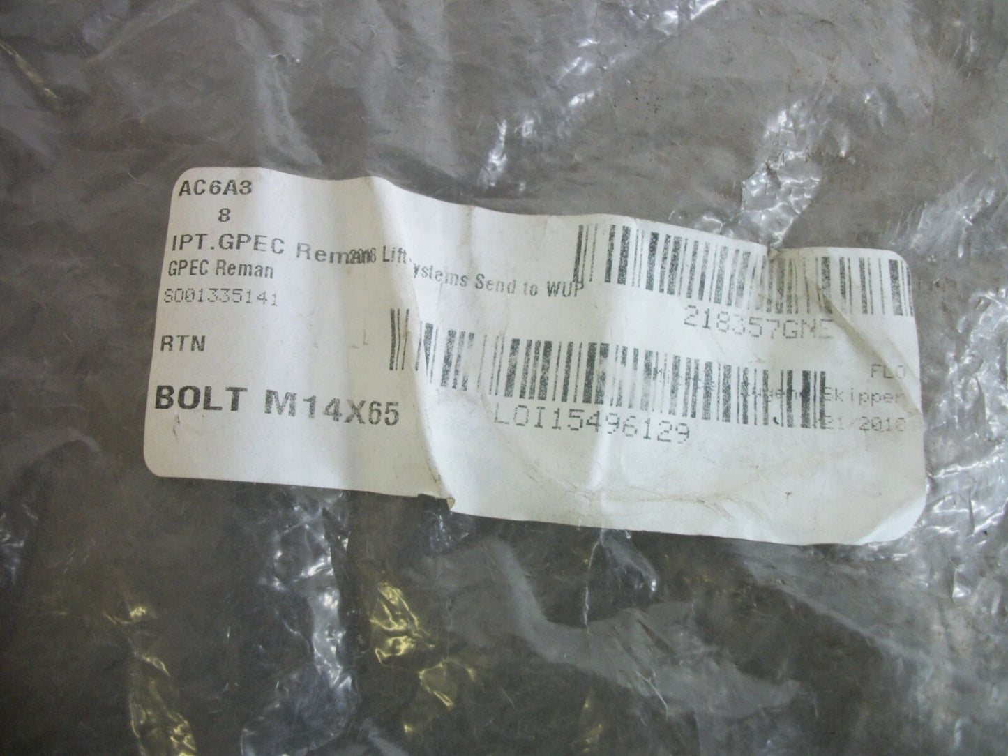 GENIE LOT OF 8 M14X65 BOLTS 218357 NEW