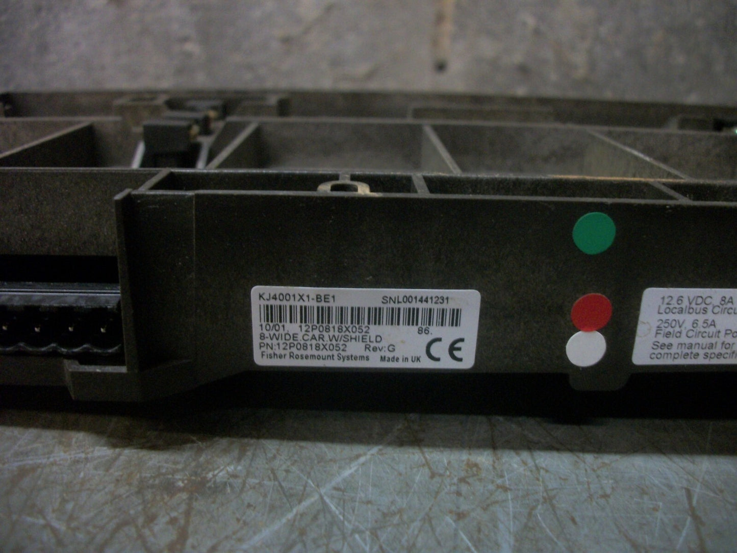 FISHER-ROSEMOUNT 8-WIDE CARRIER W/SHIELD PLC BASE KJ4001X1-BE1