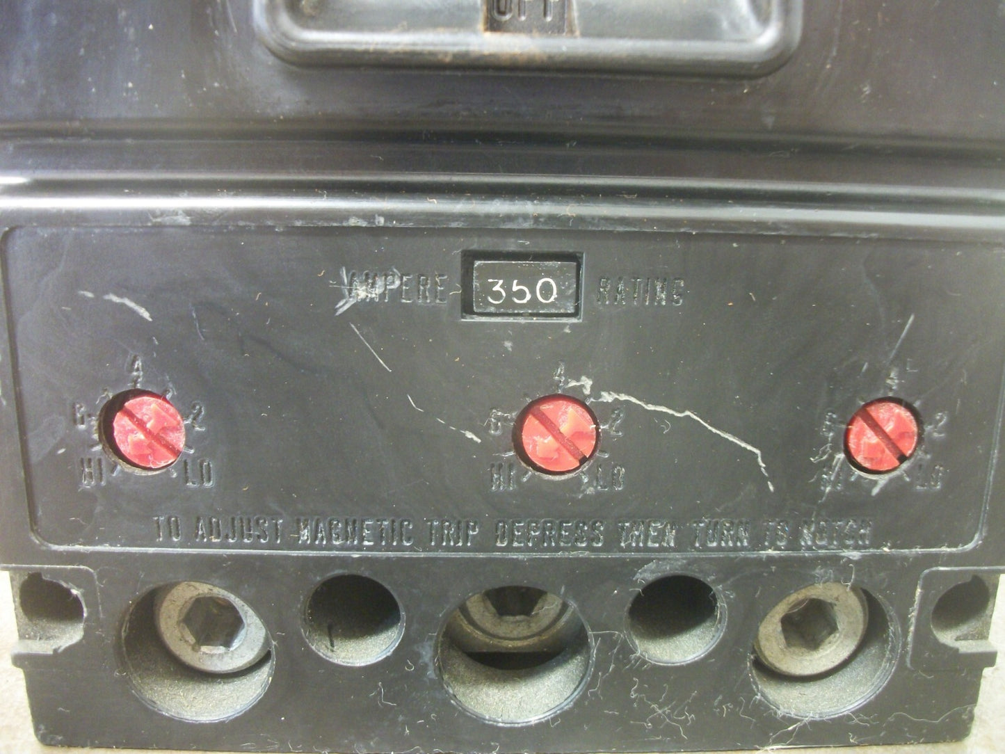 WESTINGHOUSE LB CIRCUIT BREAKER LB3400F 400AMP 600VOLT 3POLE W/350A TRIP & AUX