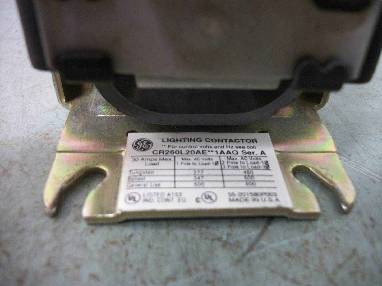 GE 30AMP 4POLE LIGHTING CONTACTOR CR260L20AE**1AAQ 120VCOIL
