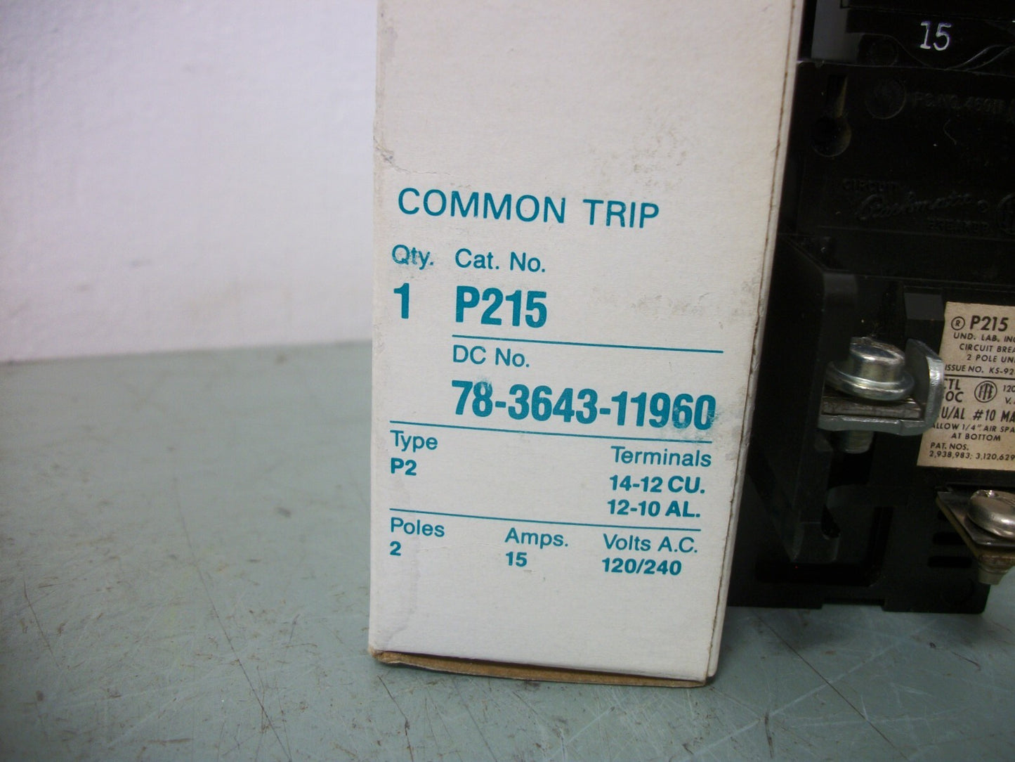 SIEMENS PUSHMATIC CIRCUIT BREAKER P215 15AMP 240VOLT 2POLE NIB