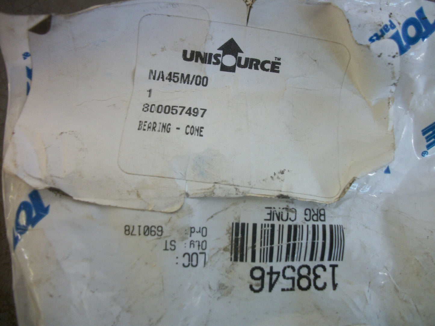 TOTAL SOURCE UNISOURCE CONE BEARING 800057497 NEW