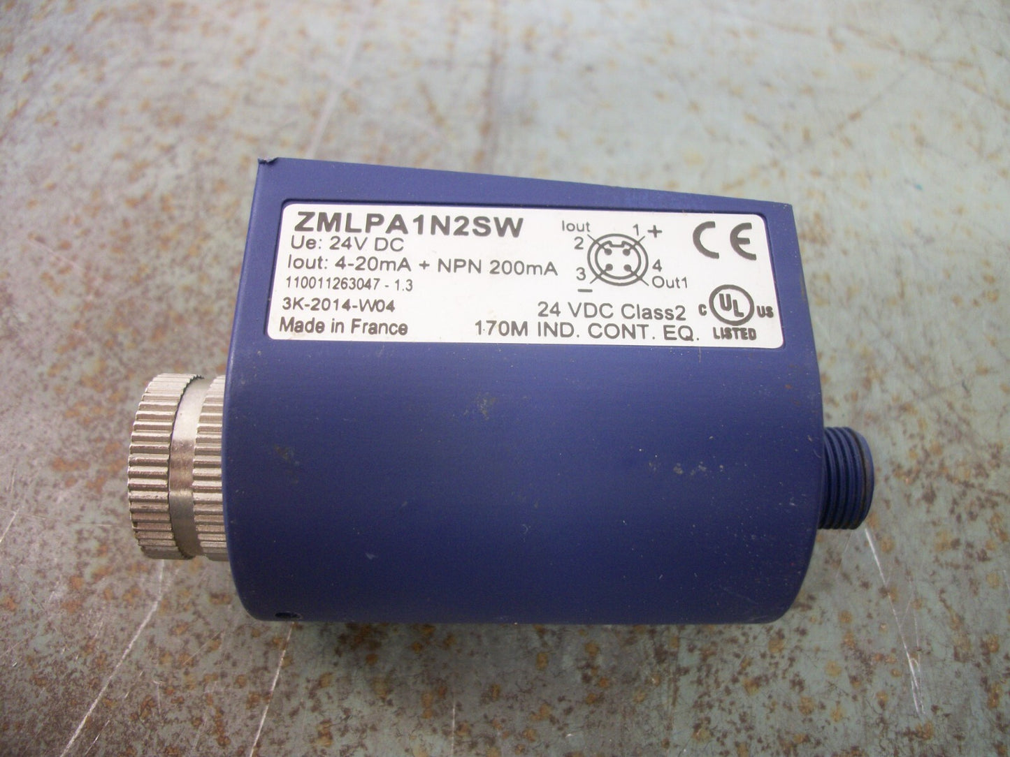 TELEMECANIQUE LED DISPLAY PRESSURE SENSOR ZMLPA1N2SW 24VDC 4-20mA