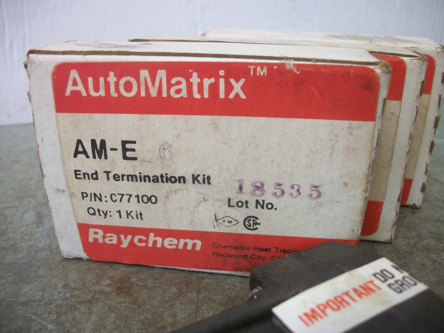 RAYCHEM LOT OF 3 AUTOMATRIX AM-E END TERMINATION KITS C77100 NIB