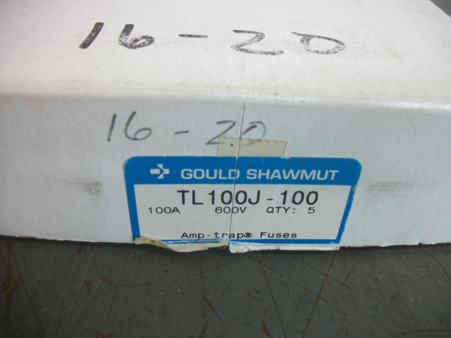GOULD SHAWMUT BOX OF 5 TEST LIMITER FUSES TL100J-100 100AMP 600VOLT NIB