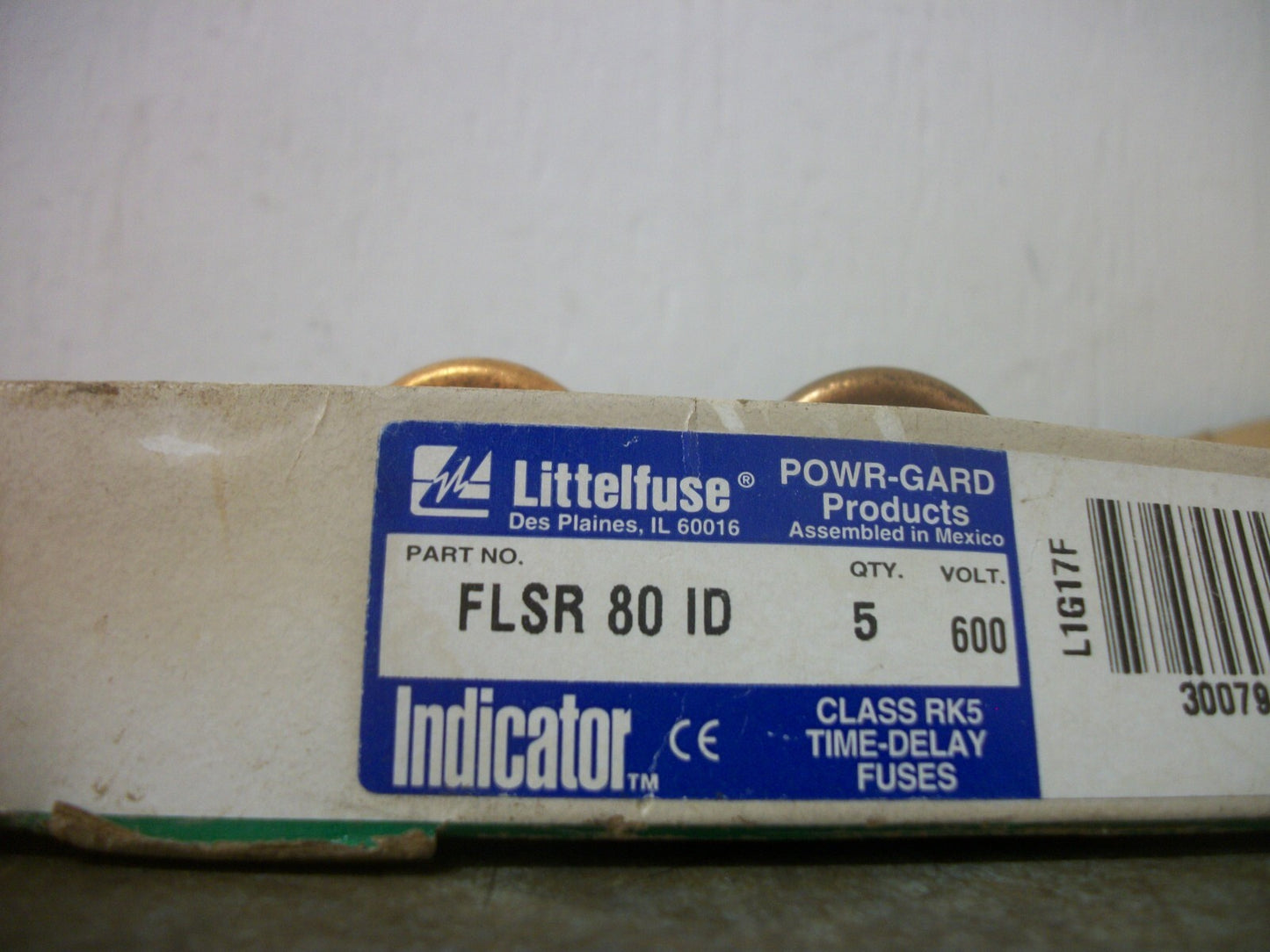 LITTELFUSE BOX OF 3 INDICATOR POWR-GARD FUSES FLSR80ID 80AMP 600VOLT NIB